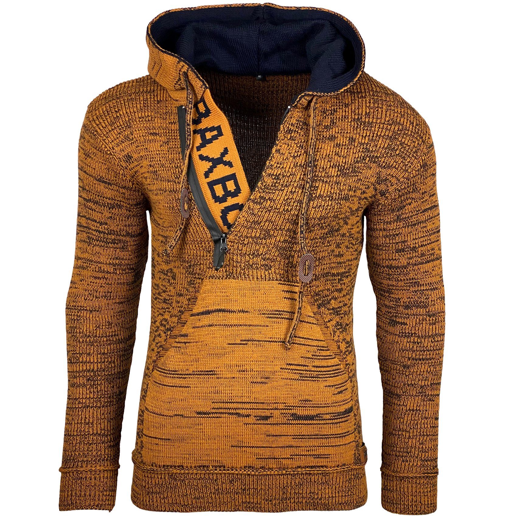 Baxboy Strickpullover Herren Winter Kapuzenpullover Kapuzenjacke mit Reißve günstig online kaufen