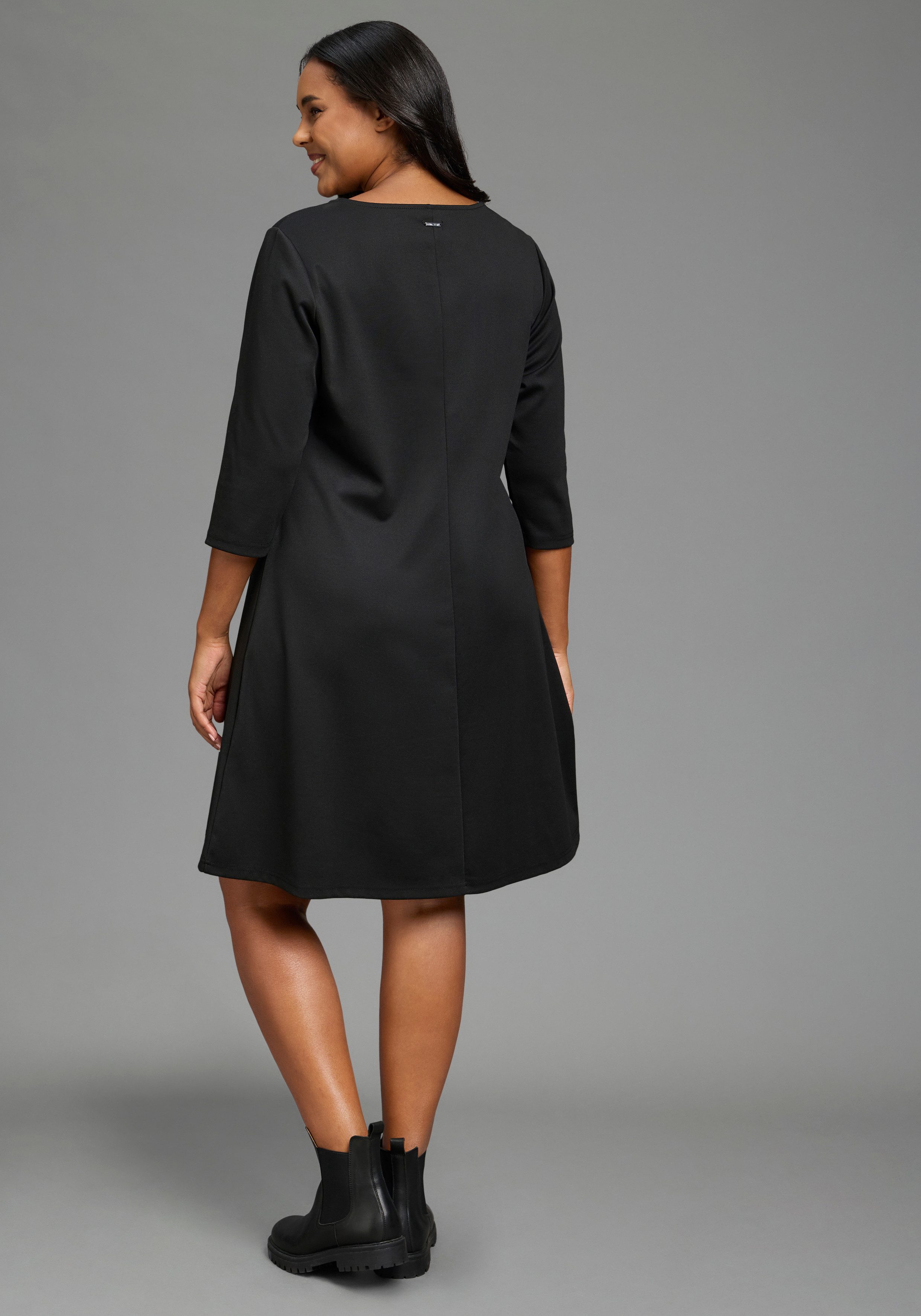 Laura Scott CURVE Skaterkleid Große Größen in großen Größen, mit elastischer Viskosemischung – Bild 2 von 5