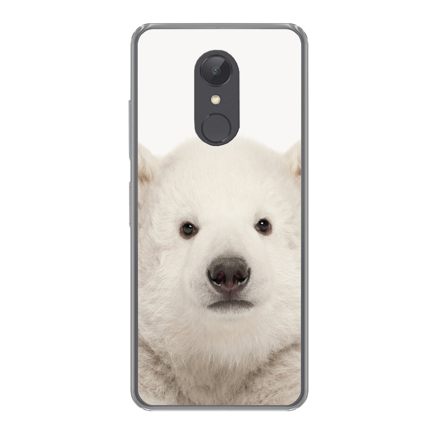 MuchoWow Handyhülle für Xiaomi Redmi 5 Eisbär - Tiere - Weiß - Kinder - Jungen - Mädchen, Phone Case, Silikon, Schutzhülle Dünn