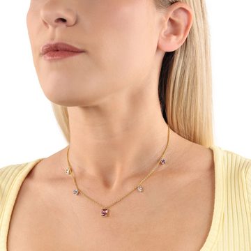 Noelani Silberkette für Damen, 925 Sterling Silber, Zirkonia synth. (1-tlg., Halskette)