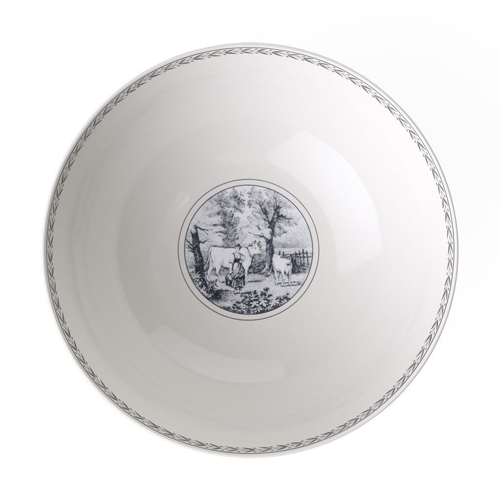 Villeroy & Boch Salatschüssel Audun Ferme Schüssel rund 20 cm, Porzellan, (1-tlg), Premium Porcelain, mikrow.- & spülm.sicher, Made in Germany
