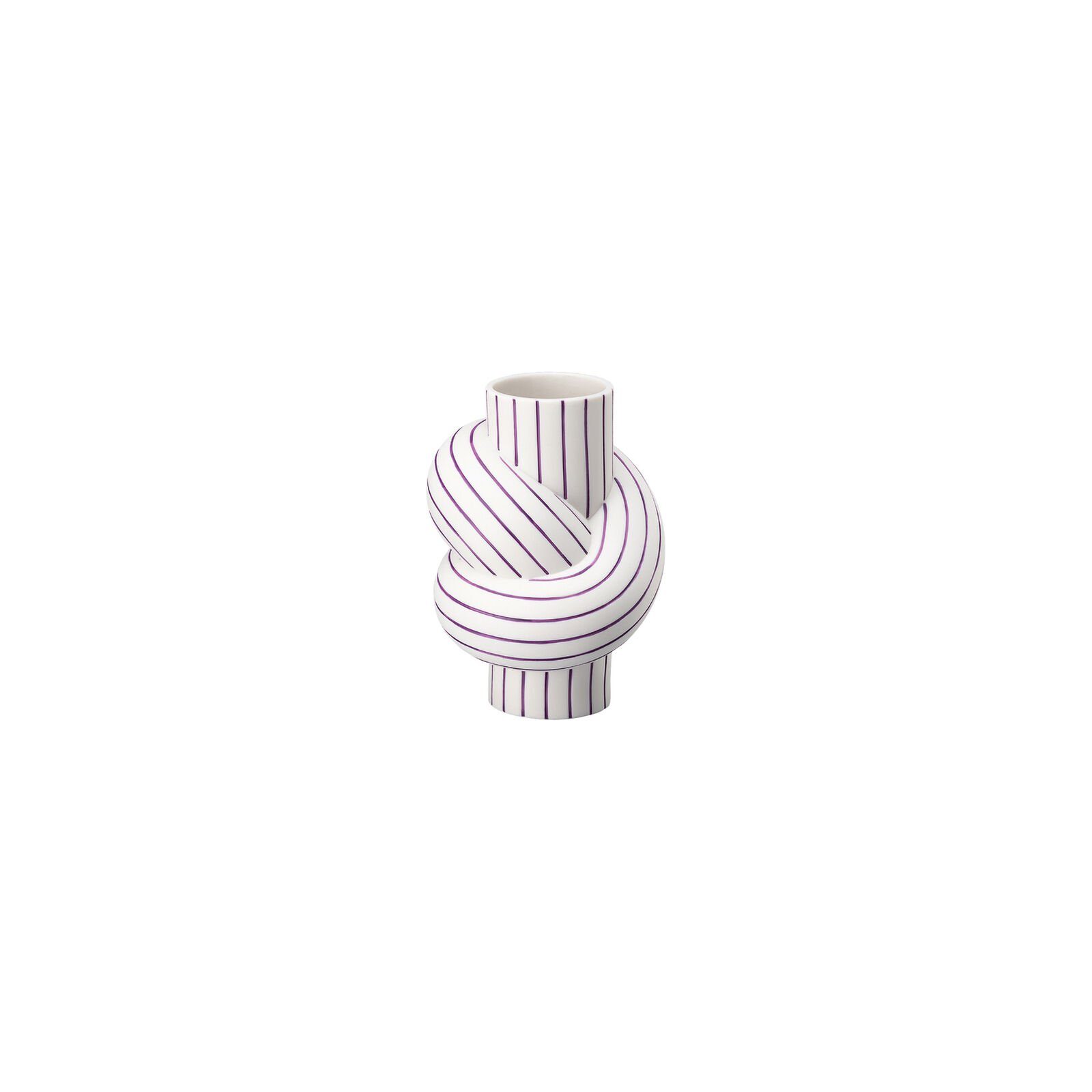 12 Node Porzellan Dekovase St) Lila (1 cm Rosenthal Stripes Vase modern Apple Streifen