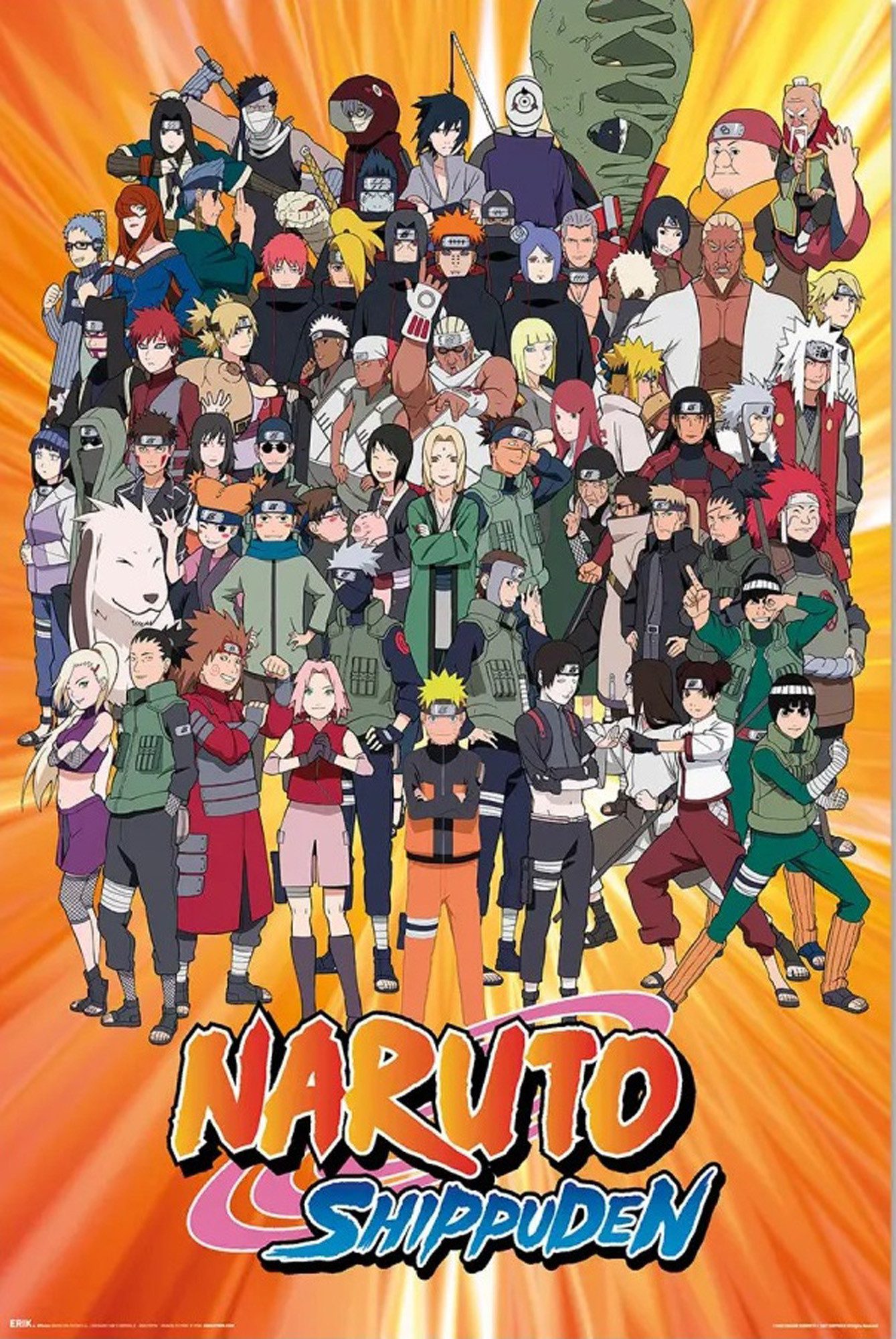 Poster MB 162 - Naruto Shippuden - Characters - Poster 61x91,5 cm
