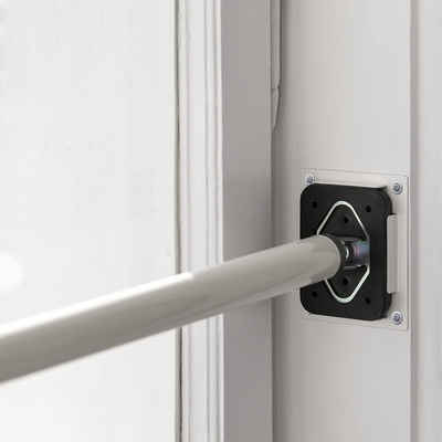 ALLEGRA Sicherungsgerät Ankerplatte für Fenstersicherung - weiß, pulverbeschichtet