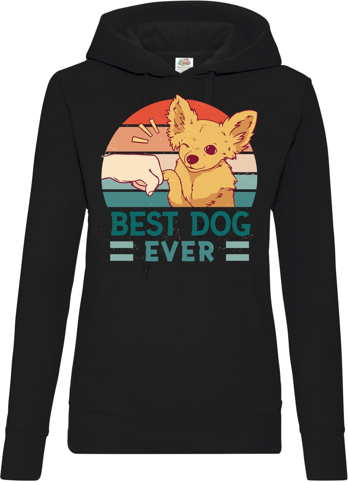 Kapuzenpullover Best Dog Ever Damen Hoodie Pullover
