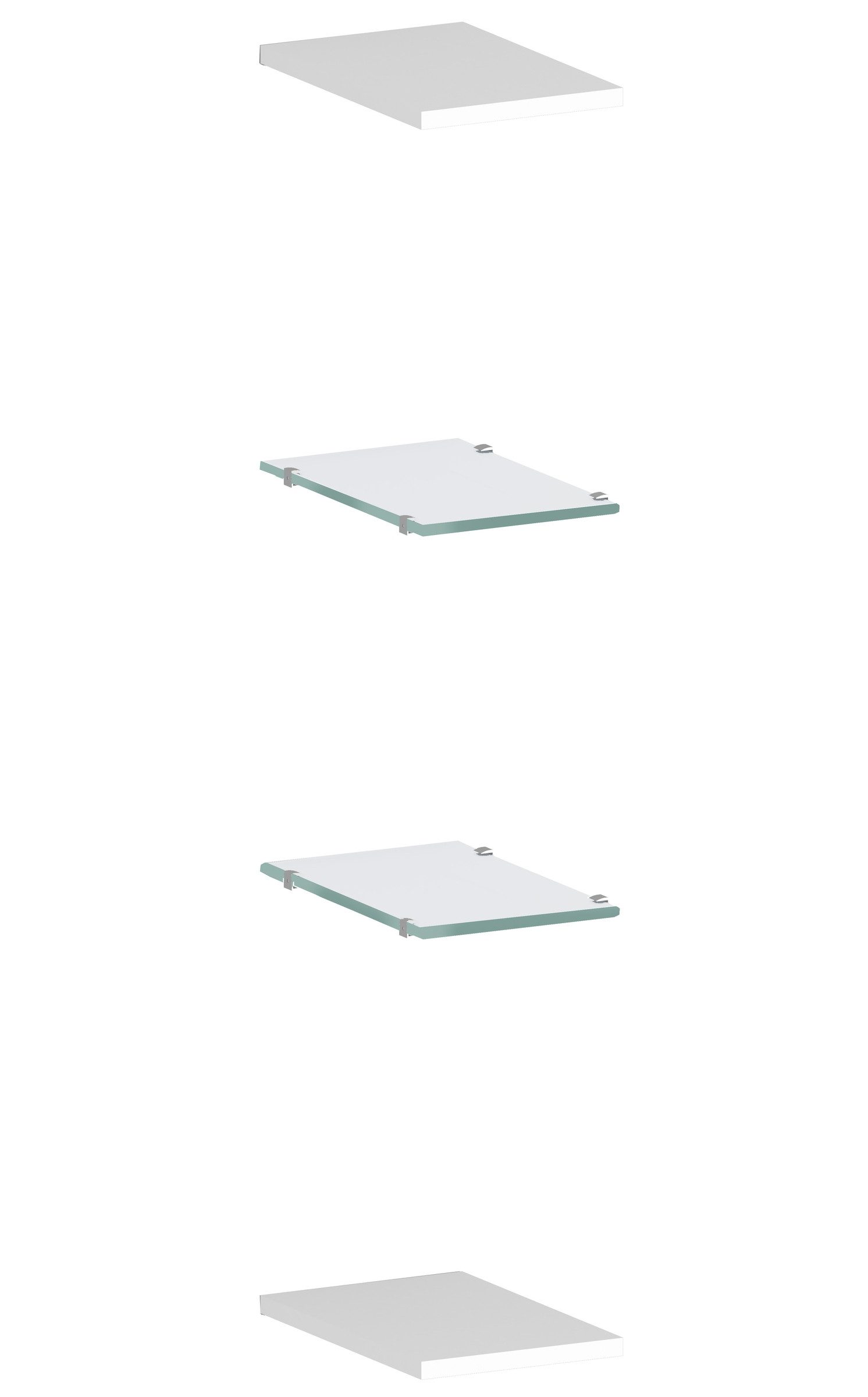 freiraum Wandboard Benevent, 4-teilig, (4-teilig) in Weiß Hochglanz - 20x16 günstig online kaufen