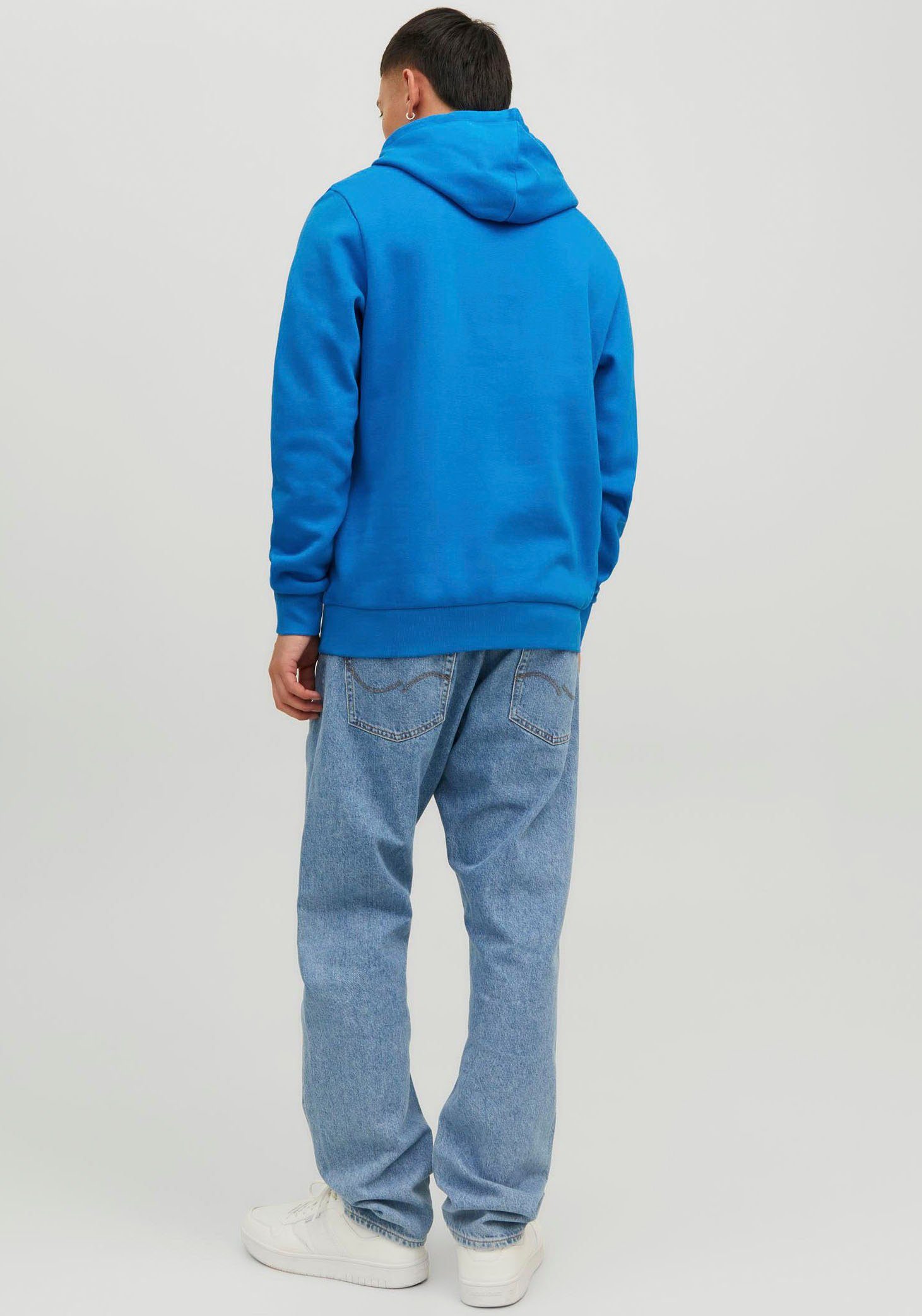 Jack & Jones Kapuzensweatshirt LOGO HOOD blue french SWEAT