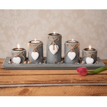 Kamelio Teelichthalter mit Tablett Weihnachten Tischdekoration Weihnachtsdekoration innen