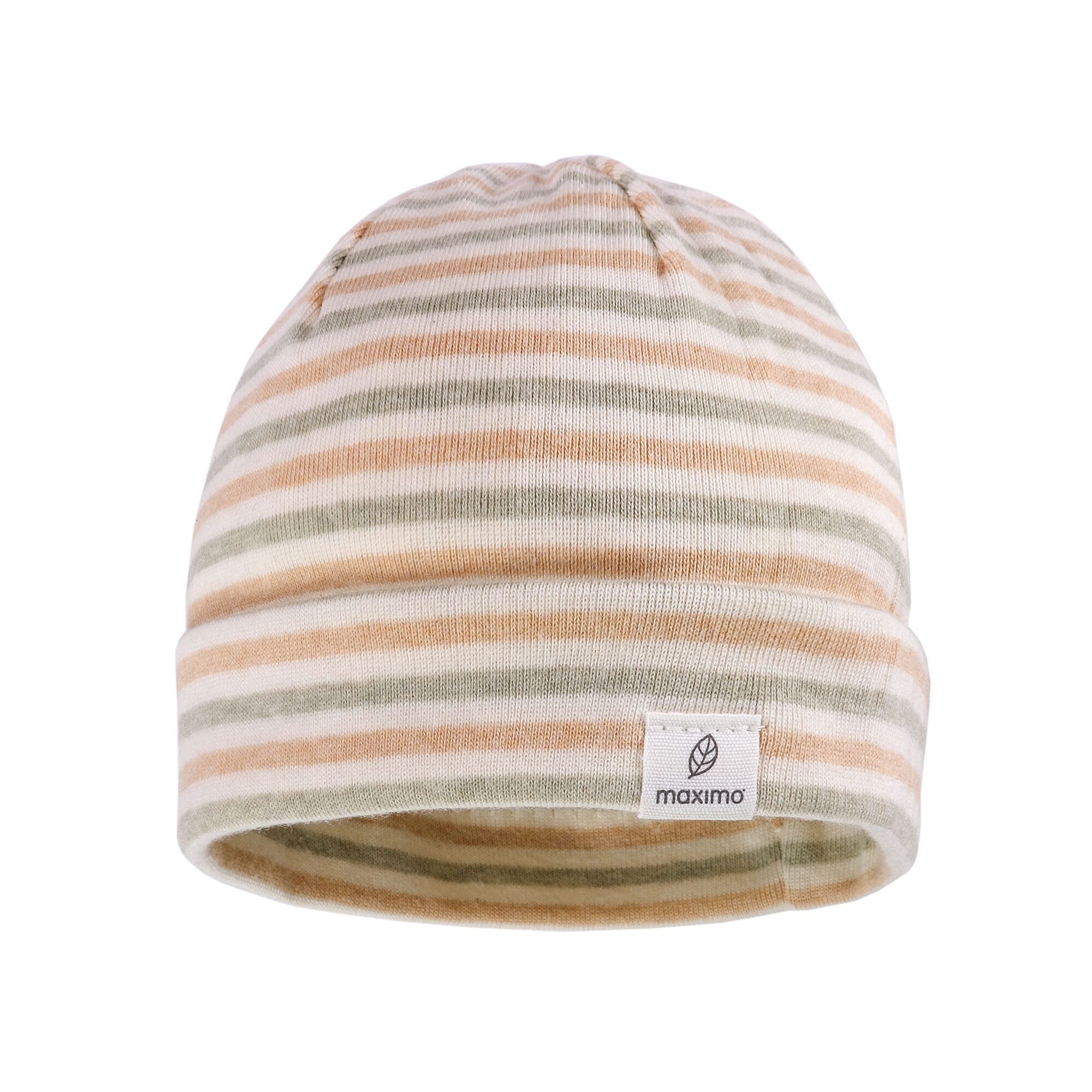 Jerseymütze BABY-Mütze, geringelt Feinrippjersey, Umschlagrand, UV 30