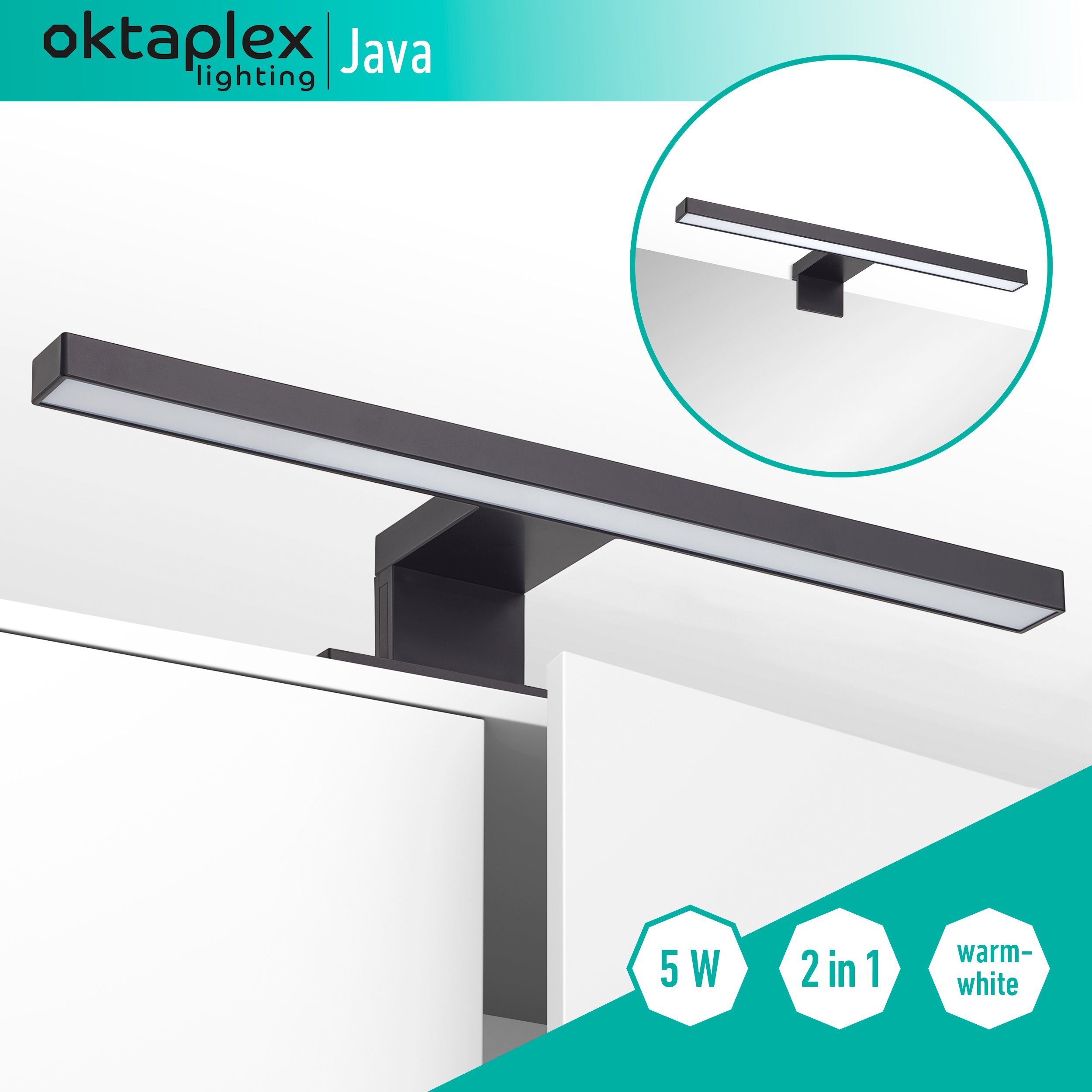 Oktaplex lighting LED Spiegelleuchte Java 30cm, günstig online kaufen