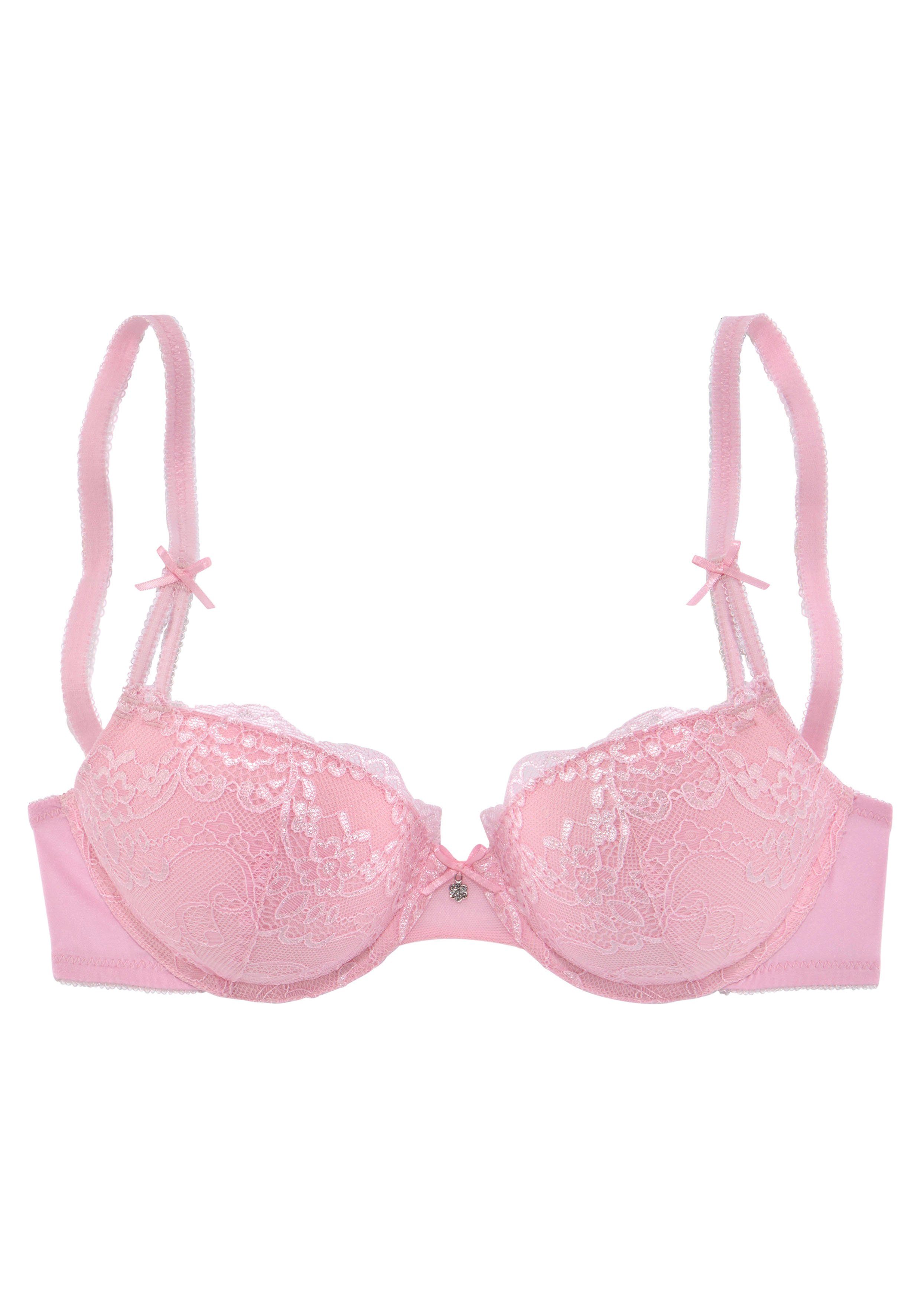 LASCANA Push-up-BH mit Jacquardspitze und herausnehmbaren Kissen, Dessous. € 26,99