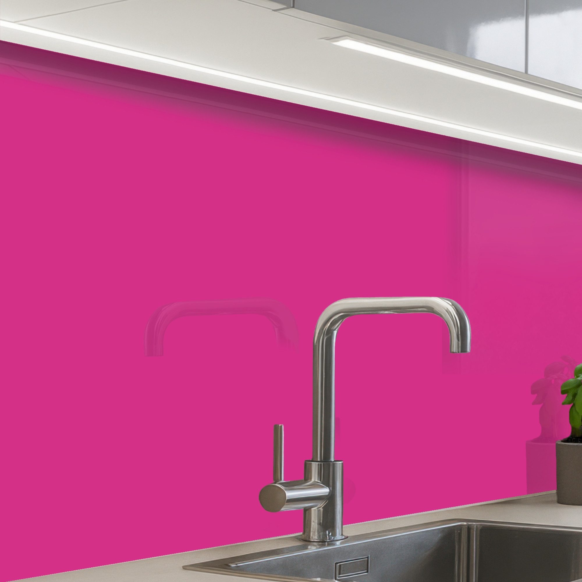 KitchenYeah Küchenrückwand selbstklebend Fuchsia - Neon - Farben, (1-tlg), günstig online kaufen