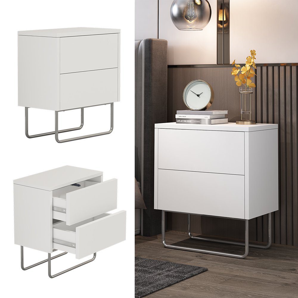 Vicco Nachtschrank Calvin, Weiß, 45 x günstig online kaufen