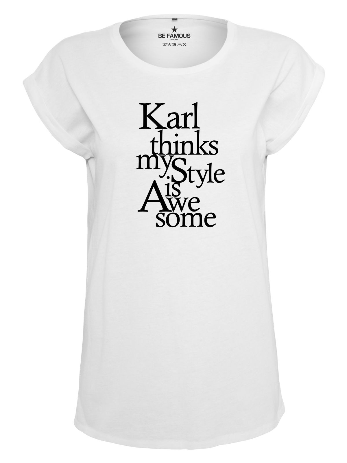 Print-Shirt Classic Roll Up Awesome