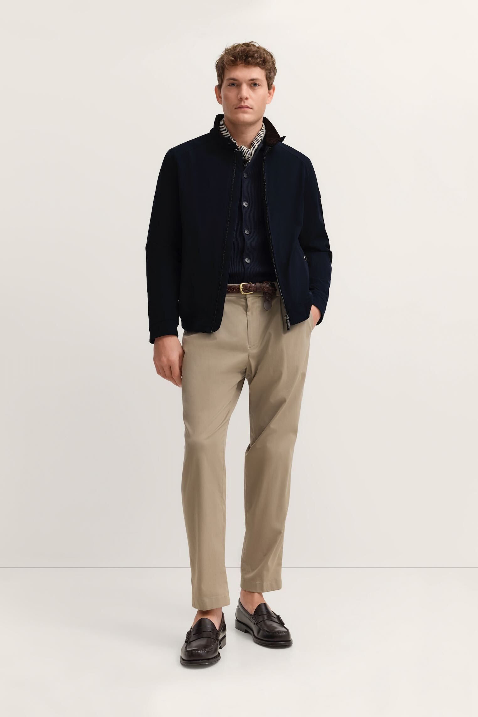 bugatti Blouson Regular Fit wasserabweisend mit Cord-Details