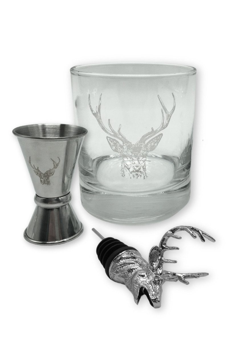 Alpenwahnsinn Tipps Whiskyglas Whiskyglas Set - HIRSCHKOPF