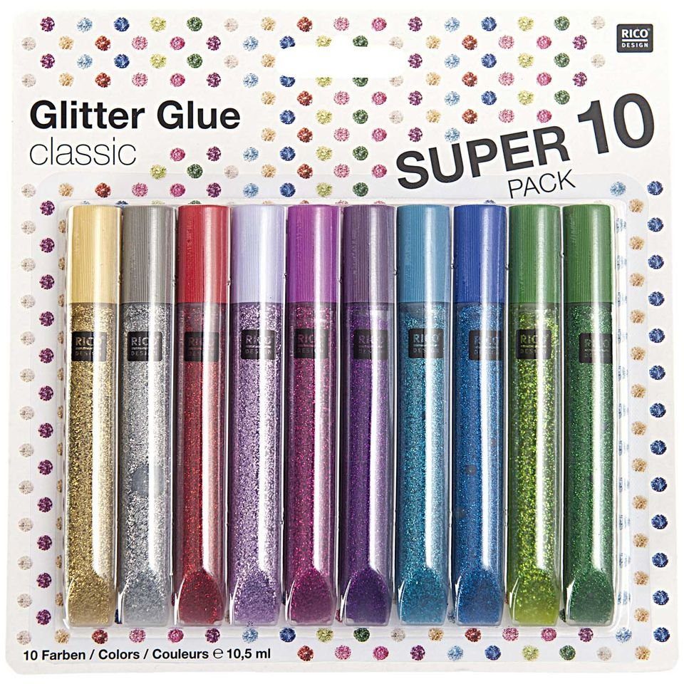 Rico Design Bastelkleber Rico Design Glitter Glue 10x10,5ml