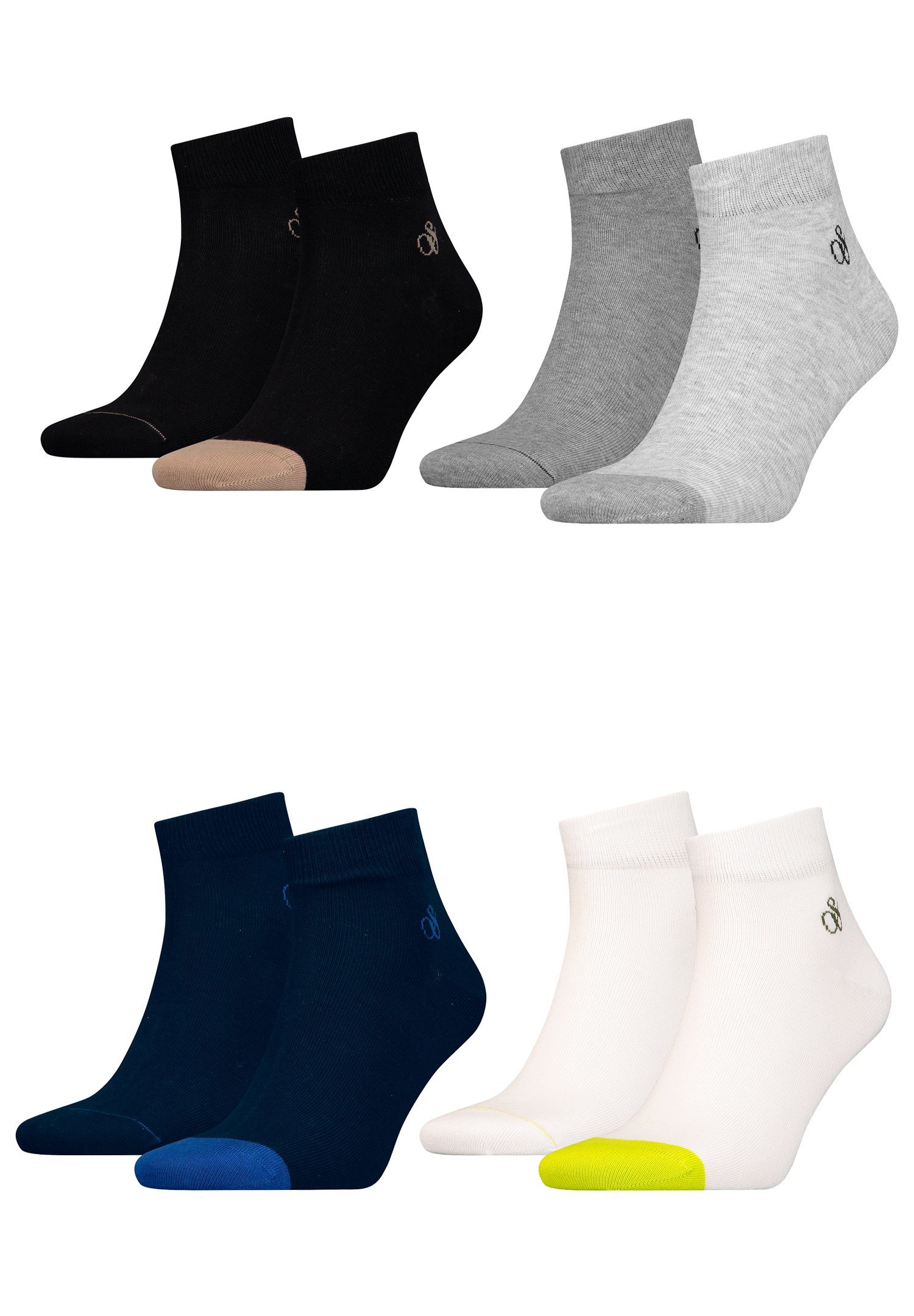 Socks Grey 8P SCSO Kurzsocken Quarter Toe (8-Paar) Scotch Heather Soda & Dip