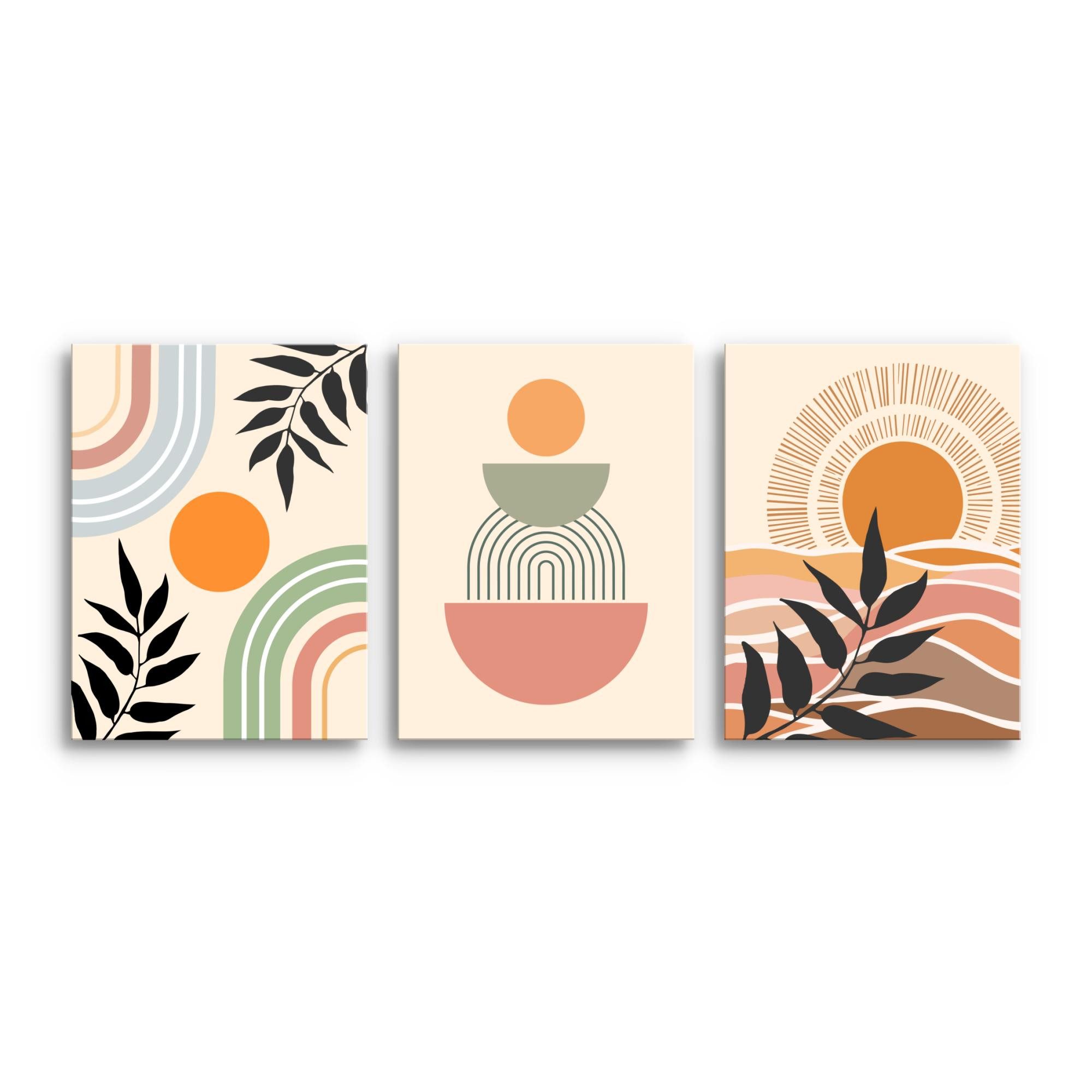 Novart Wandbild Modern Abstrakt Boho Style Figuren Deko Bohemian Aesthetic günstig online kaufen