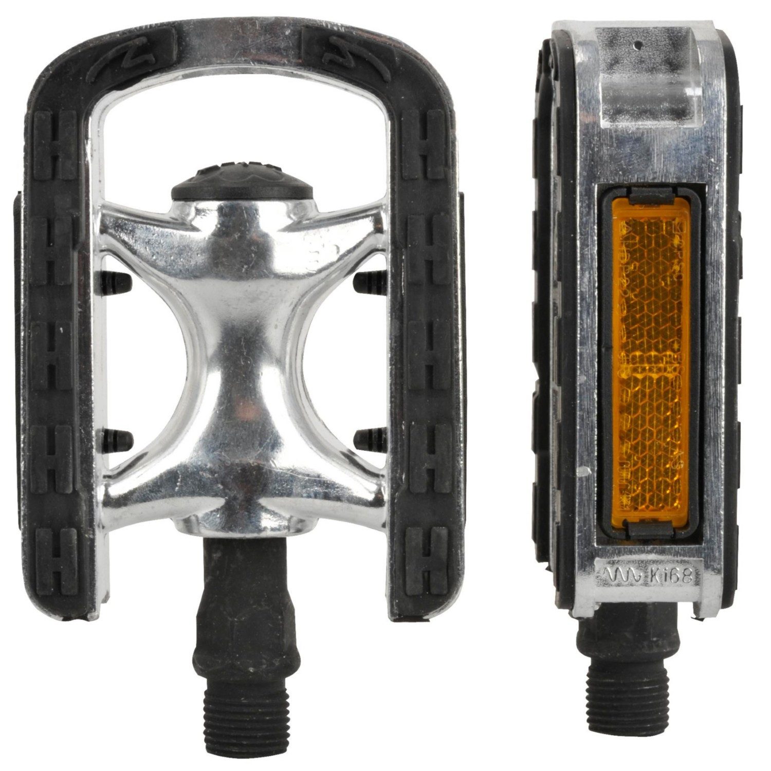 FISCHER Fahrrad Plattformpedale Proline Alu Fahrrad-Pedale Antirutsch Pedal Set (Set, 2-tlg., Pedal Set)
