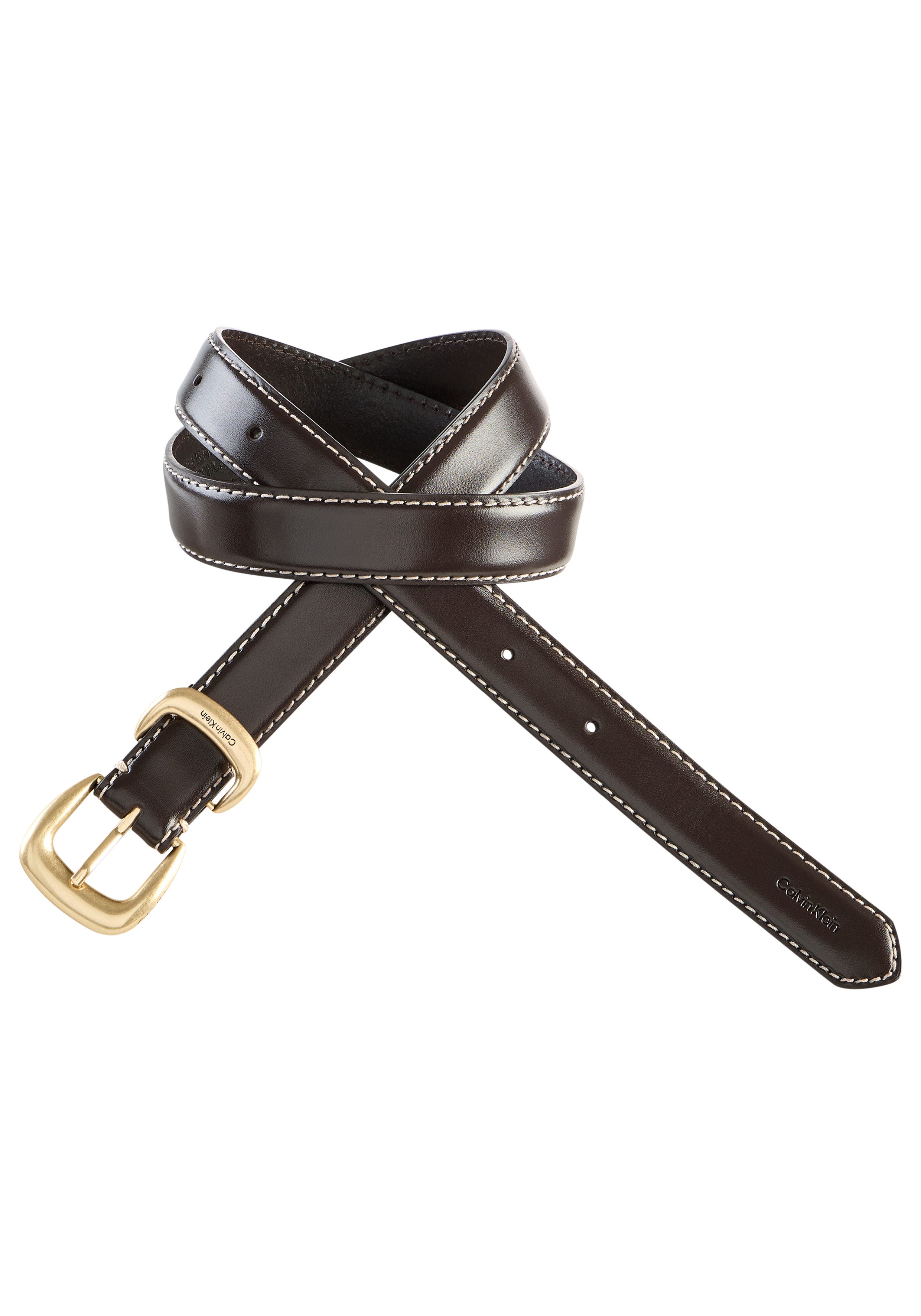 Calvin Klein Ledergürtel 2PIECE LOGO 25MM Metallschließe, Größenverstellbar