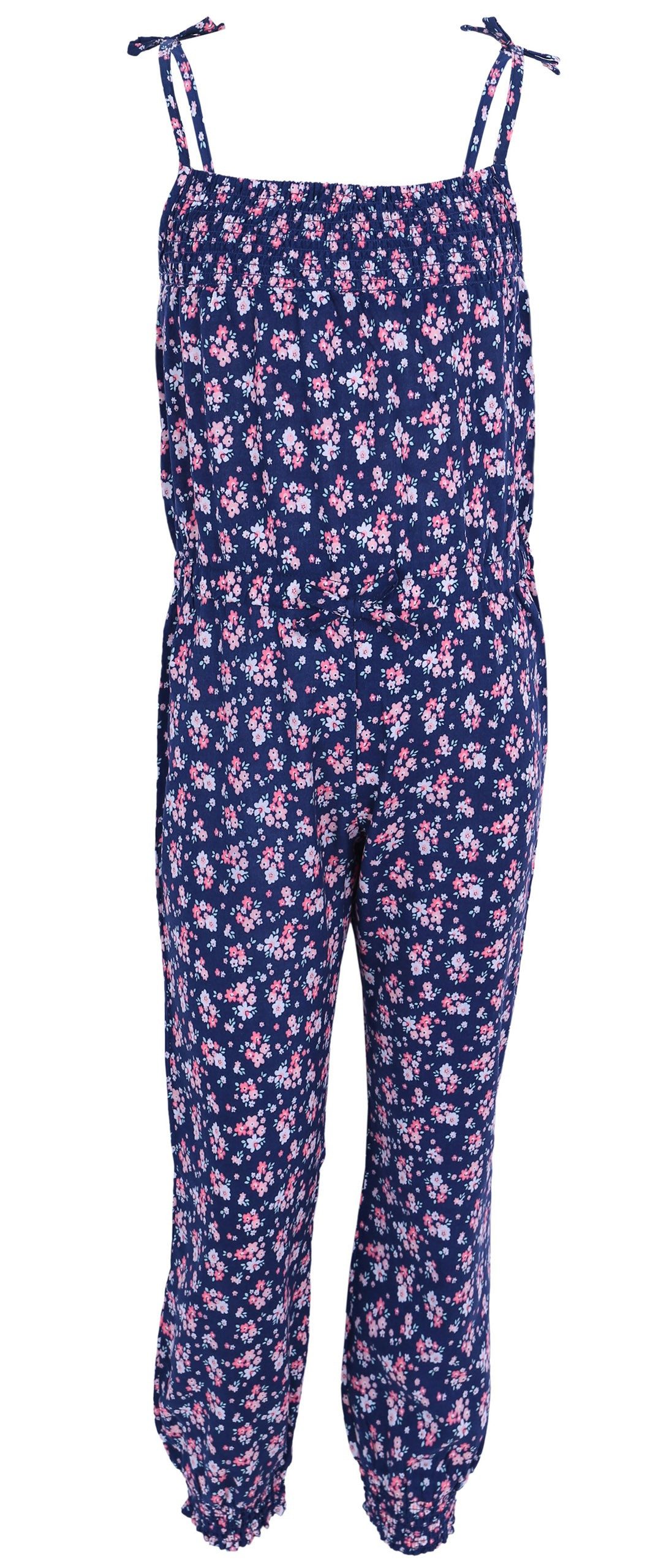 Sarcia.eu Overall Dunkelblauer Overall mit Blumen gemustert 7-8 Jahre