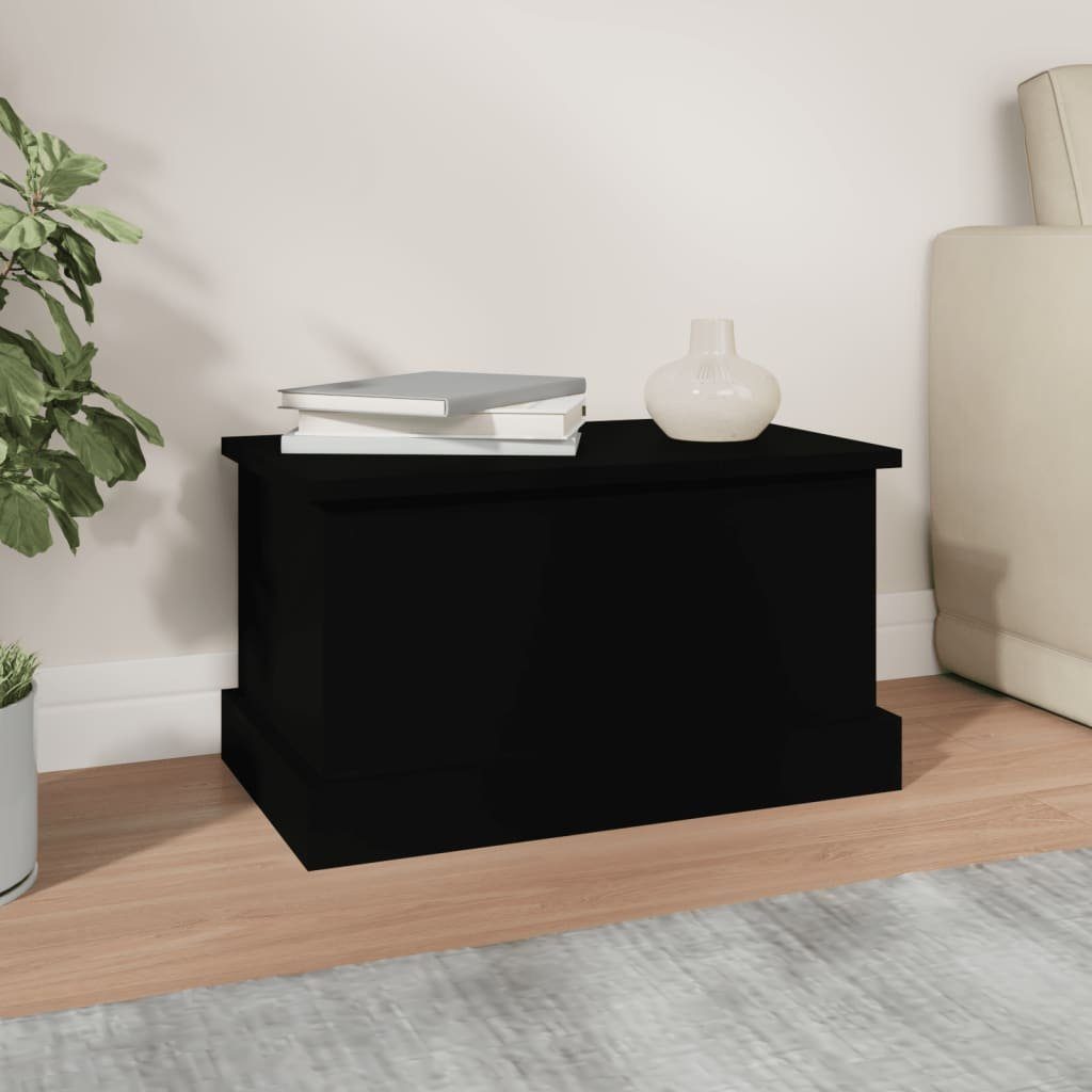 vidaXL Aufbewahrungsbox Truhe Schwarz 50x30x28 cm Holzwerkstoff (1 St)