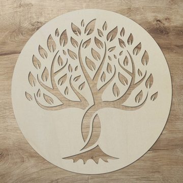 Namofactur 3D-Wandtattoo Wandtattoo Schild 'Baum des Lebens', Wanddeko aus Holz