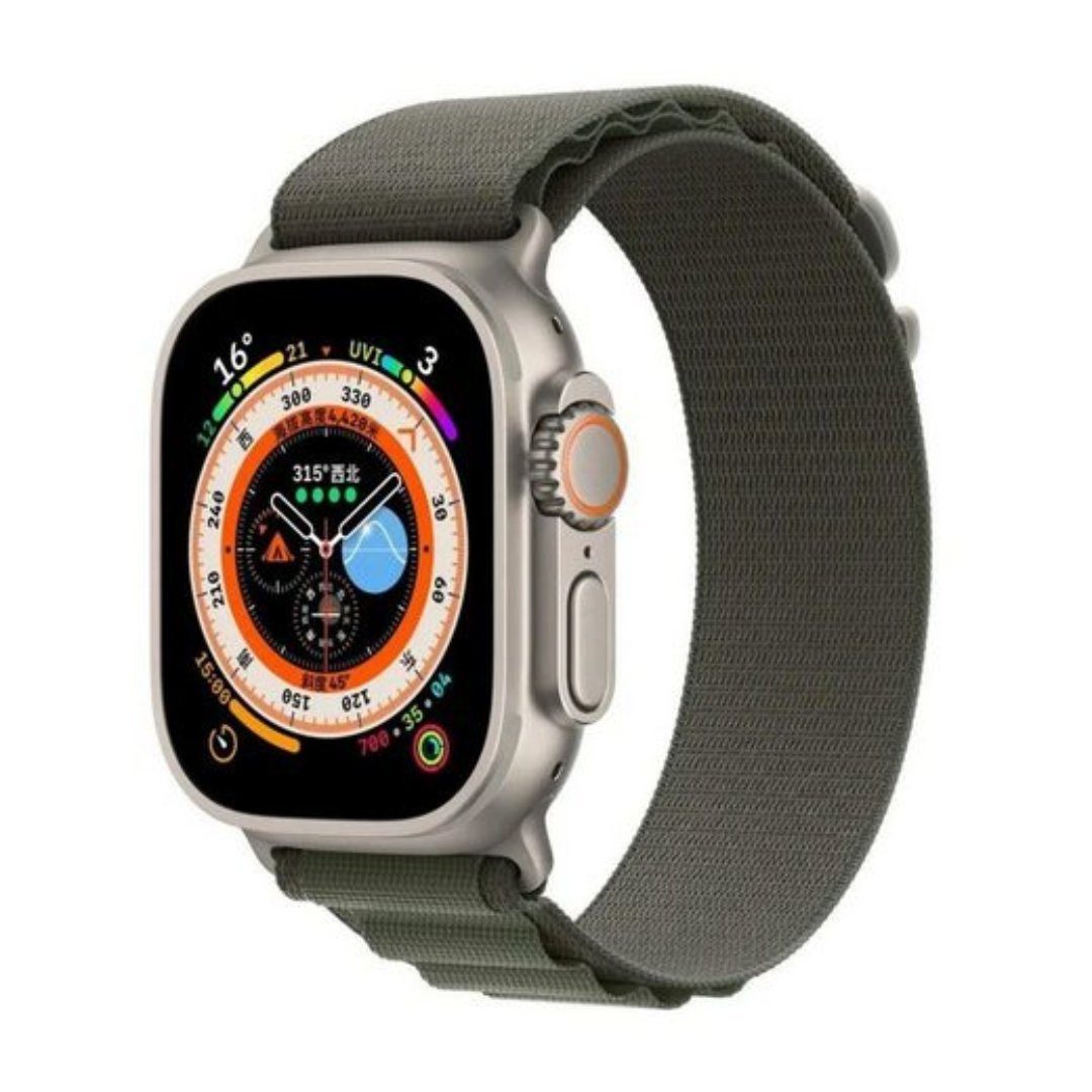 SmartUP Uhrenarmband Sport Ersatz Armband für Apple Watch Ultra SE  1/2/3/4/5/6/7/8/9 Nylon, Alpin Nylon Sport Loop Ersatzband / Titan G-Haken  / Outdoor