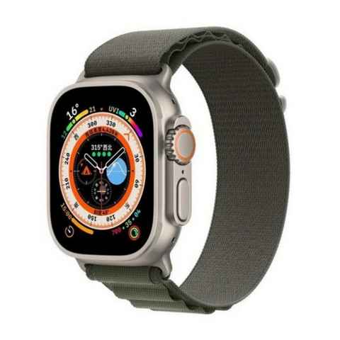 SmartUP Smartwatch-Armband Sport Ersatz Armband für Apple Watch Ultra SE 1/2/3/4/5/6/7/8/9 Nylon, Alpin Nylon Sport Loop Ersatzband / Titan G-Haken / Outdoor