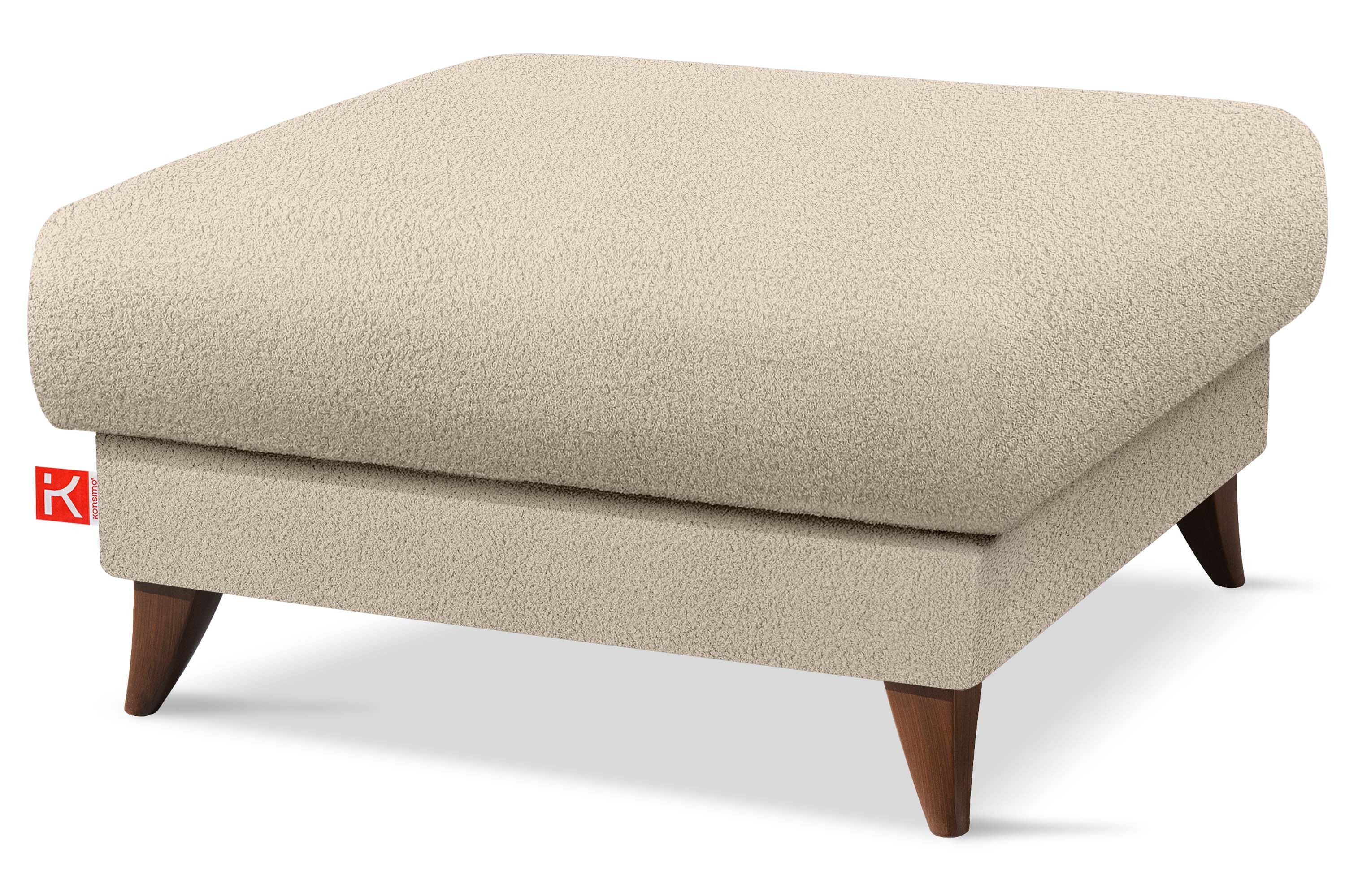 KONSIMO® Sitzhocker mit Stauraum GUSTAVO hergestellt in der EU, handgefertigt, braun Füße 13 cm, Elegant
