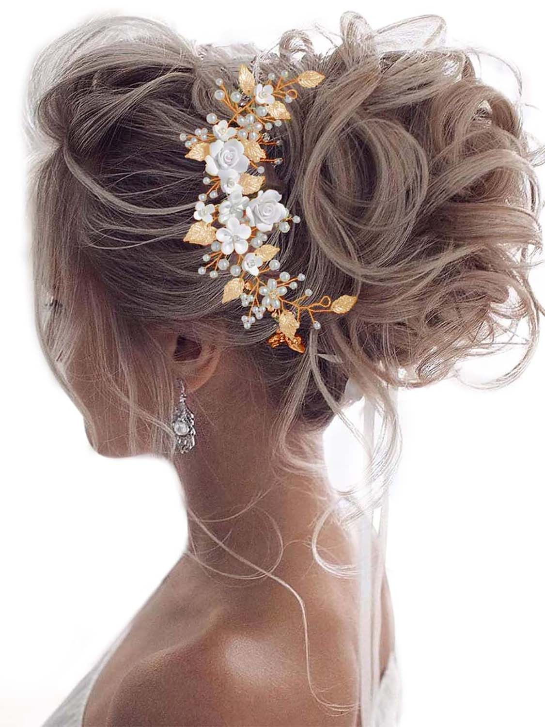 Oemmn Haarspange Blumen-Haarband, schöne Brautjungfern-Tiara