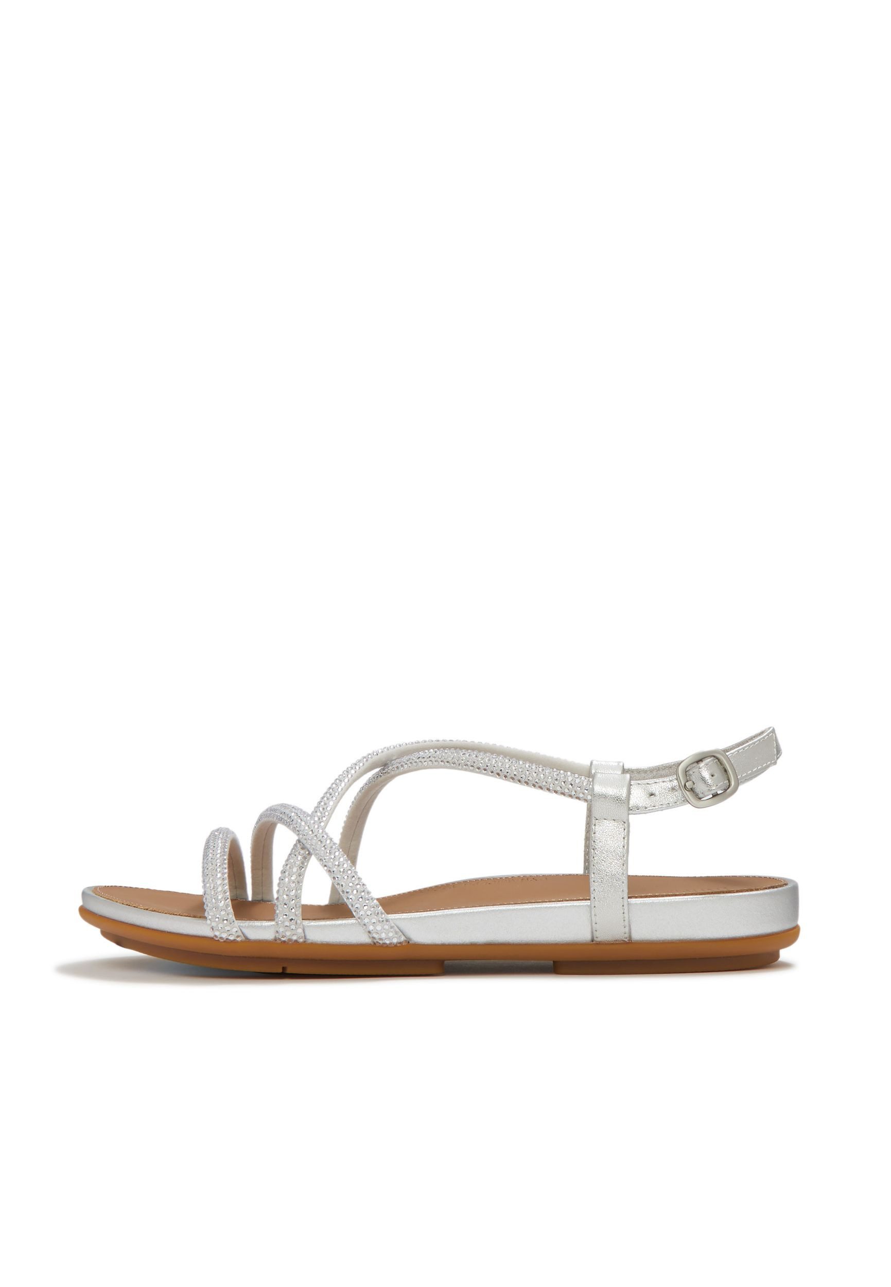 Fitflop GRACIE CRYSTAL STRAPPY BACK-STRAP SANDALS Sandalette Silver