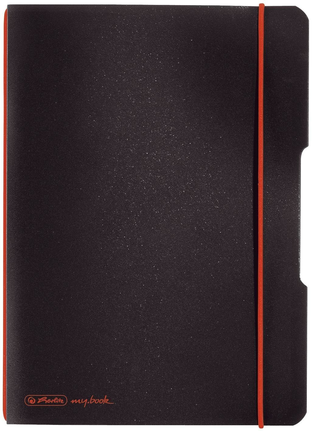 Herlitz Notizbuch Herlitz 11361557 Notizheft flex - A5, PP, 40 Blatt, kariert, schwarz