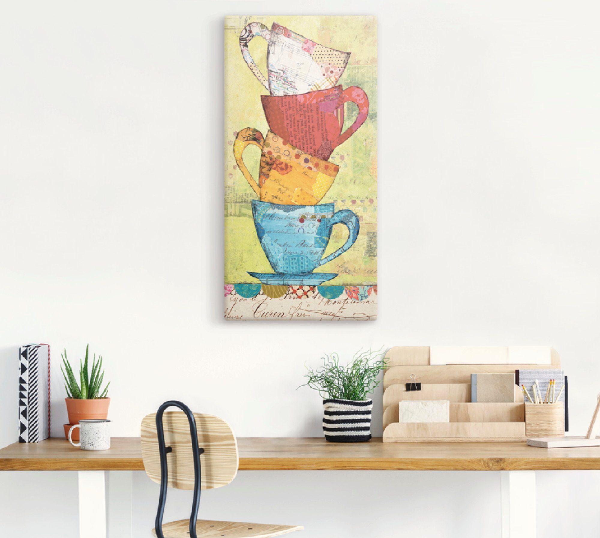 Artland Wandbild Komm zum Kaffee, Geschirr & Besteck (1 St), als Leinwandbi günstig online kaufen