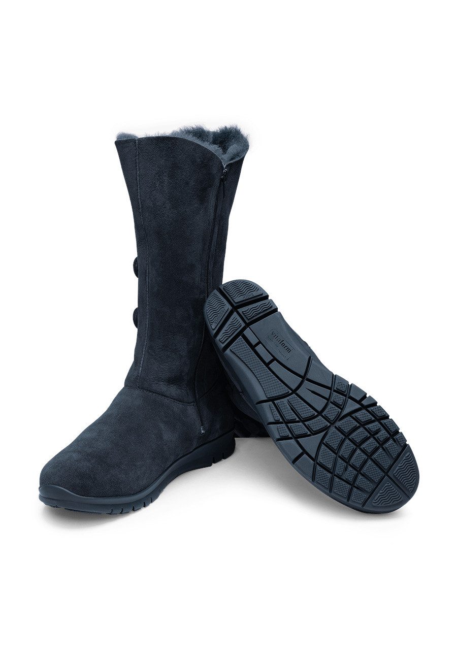 vitaform Damenschuhe Stiefel Veloursleder Stiefel