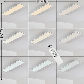 hofstein Deckenleuchte »Vacil« LED Panel dimmbare aus Aluminiumin Weiß, 3000 Kelvin, 320-3200 Lumen, Deckenpanel mit Fernbedienung