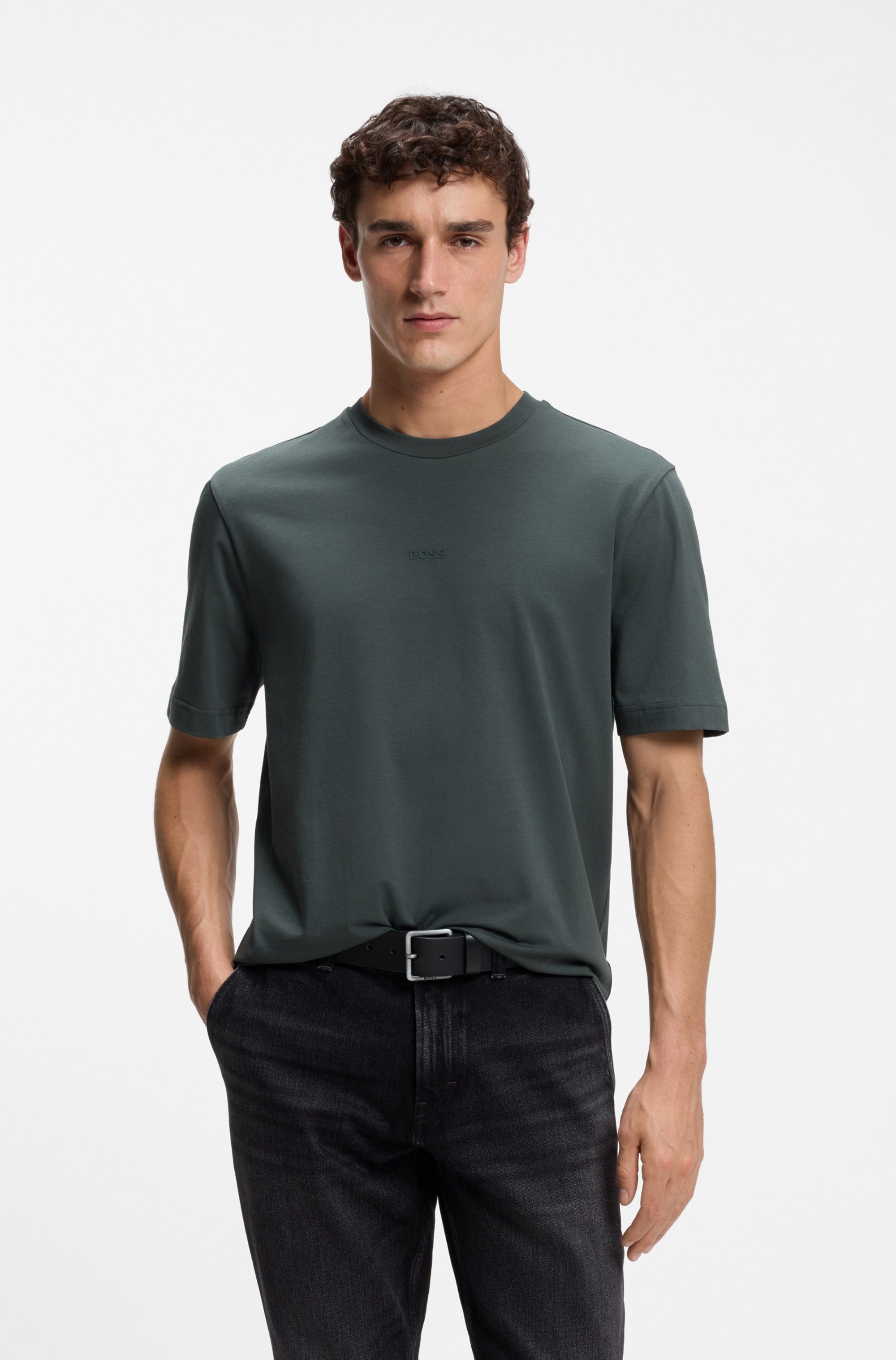 BOSS ORANGE T-Shirt TChup Relaxed Fit Stretch-Cotton-Jersey Rundhalsausschnitt