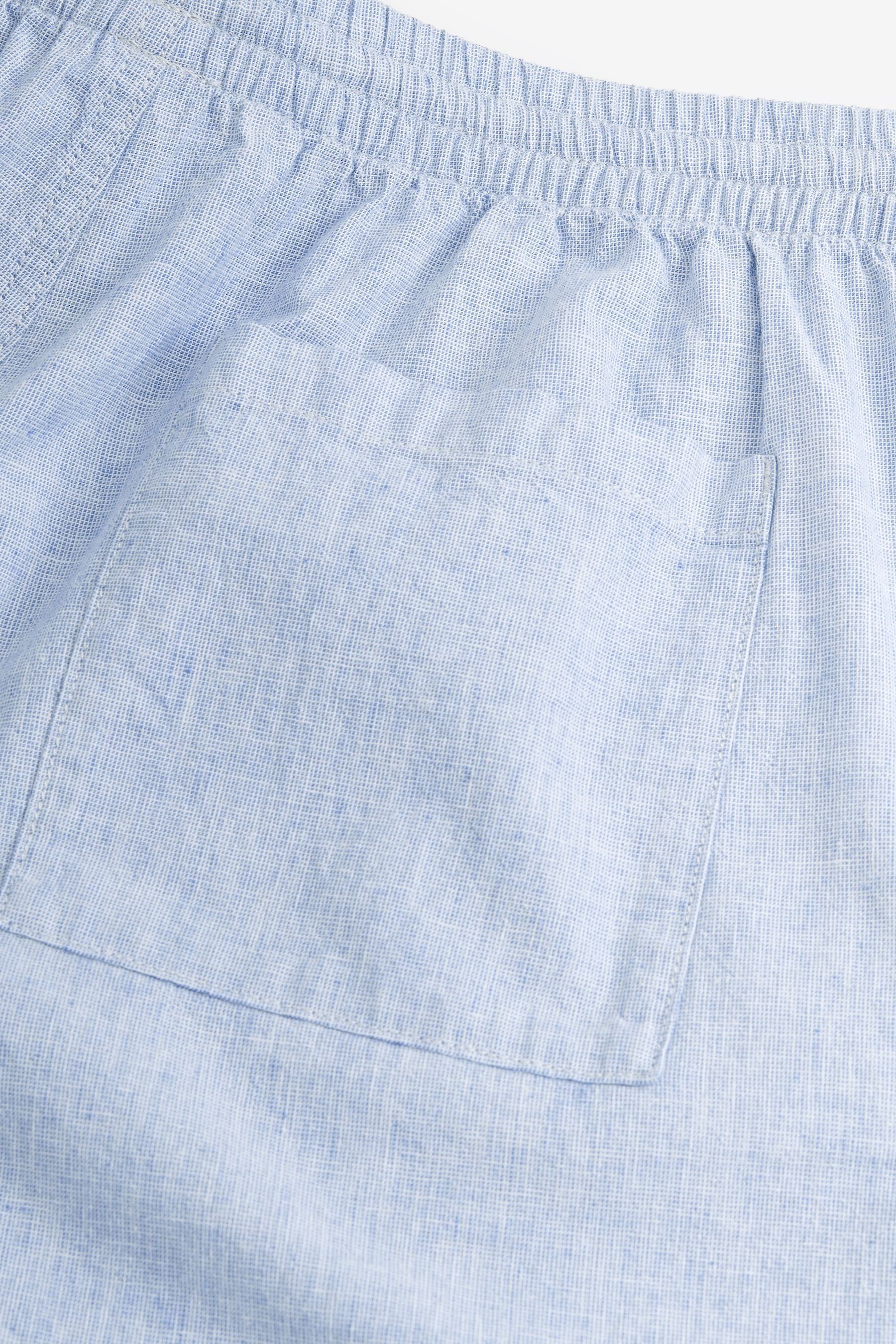 Shorts aus mit Next Tunnelzugbund (1-tlg) Baumwolle/Leinen Shorts