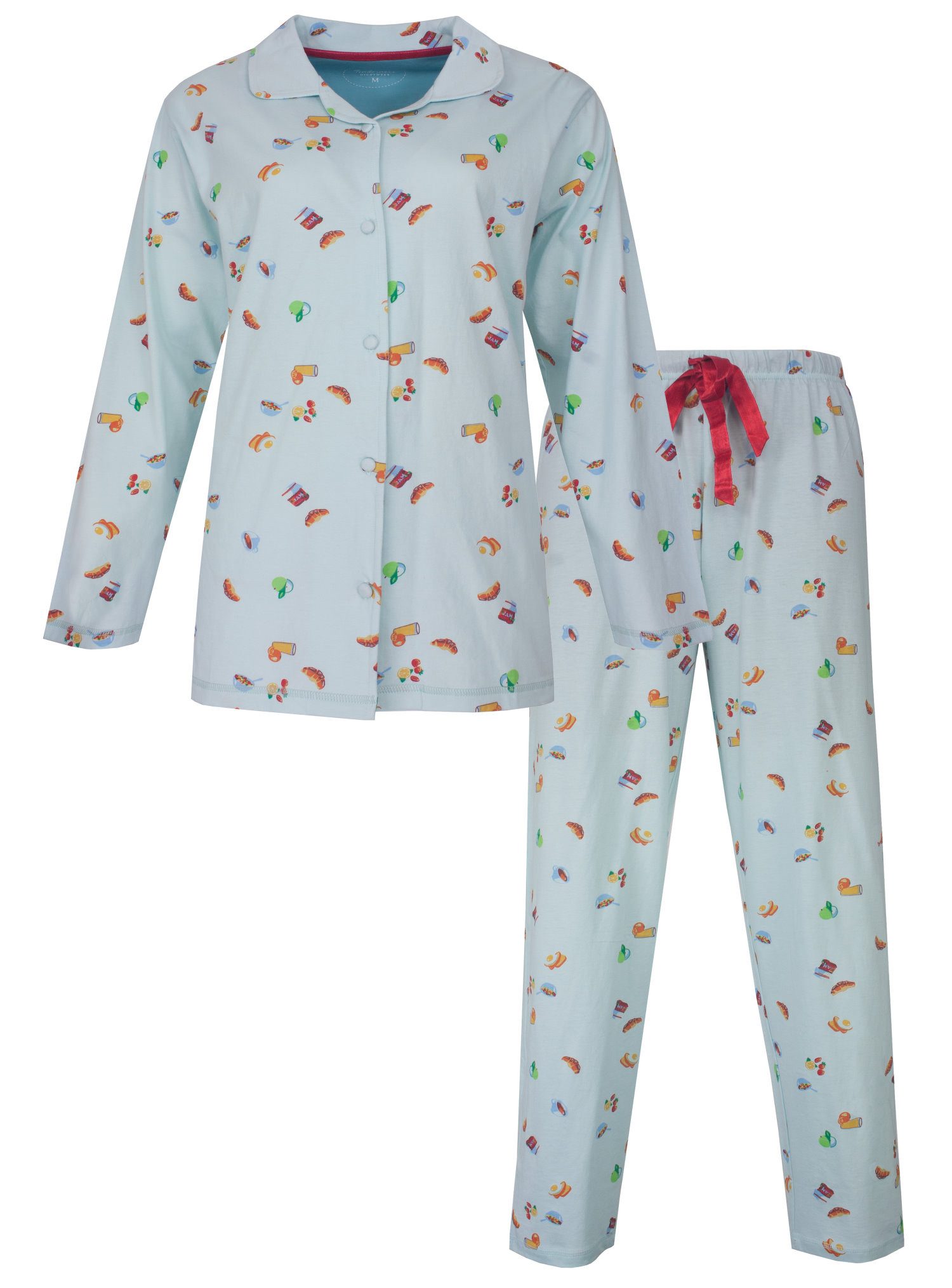 Tenderness Schlafanzug Modischer Damen Pyjama geknöpft (2 tlg) Baumwolle