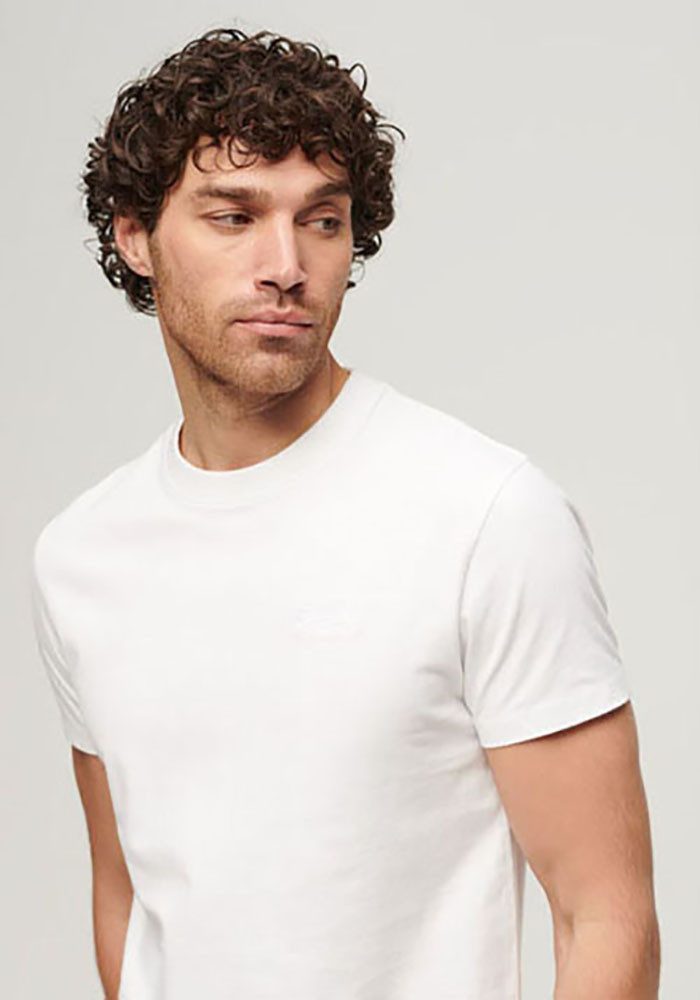 Superdry Rundhalsshirt Vintage Logo Emb Te schmale Passform, aus Baumwolle und Single Jersey, mit Stickerei