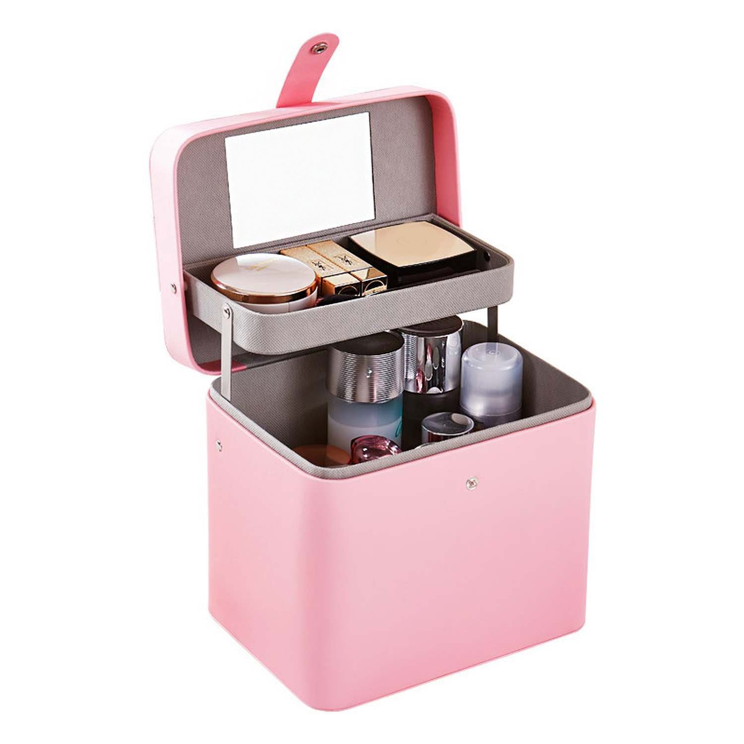 Mador Schmuckkasten Elegente Reise-Aufbewahrungsbox in rosa für Hygien