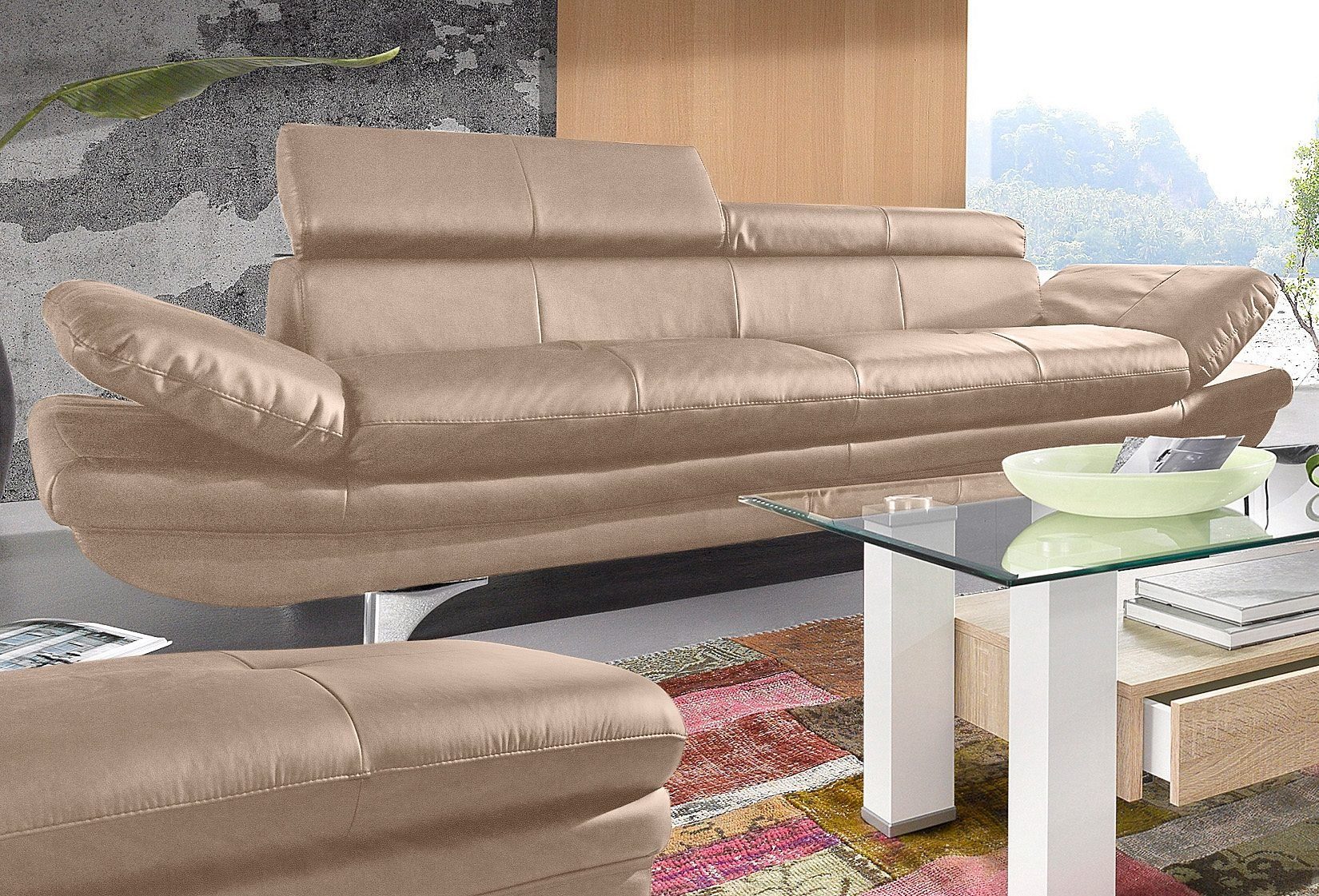 COTTA 3-Sitzer "Enterprise", Big-Sofa, mit Armteilverstellung & Kopfteilver günstig online kaufen