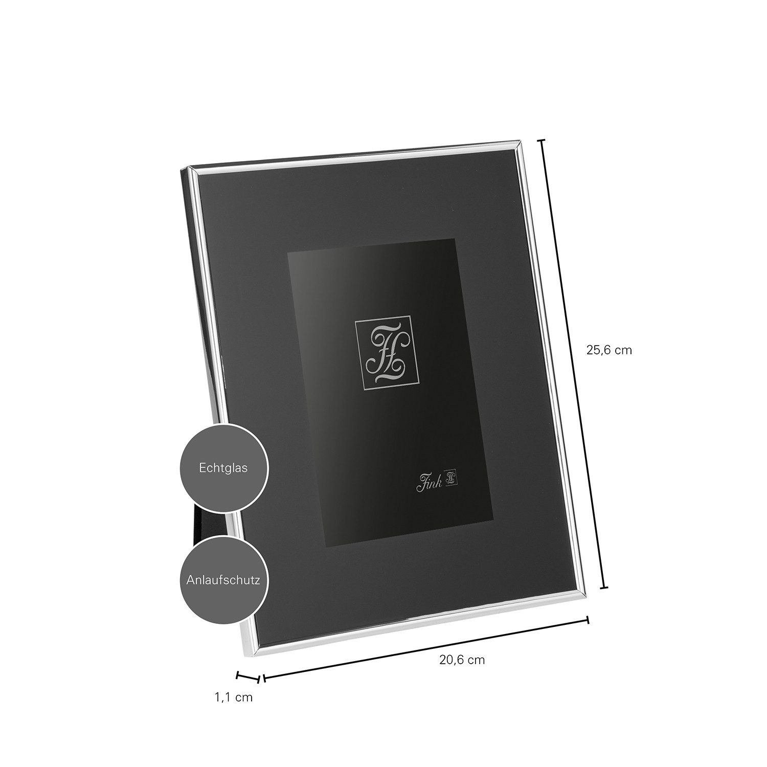 Fink Bilderrahmen SORA Bilderrahmen 13x18 cm - schwarz/silber - Glas/Metall günstig online kaufen