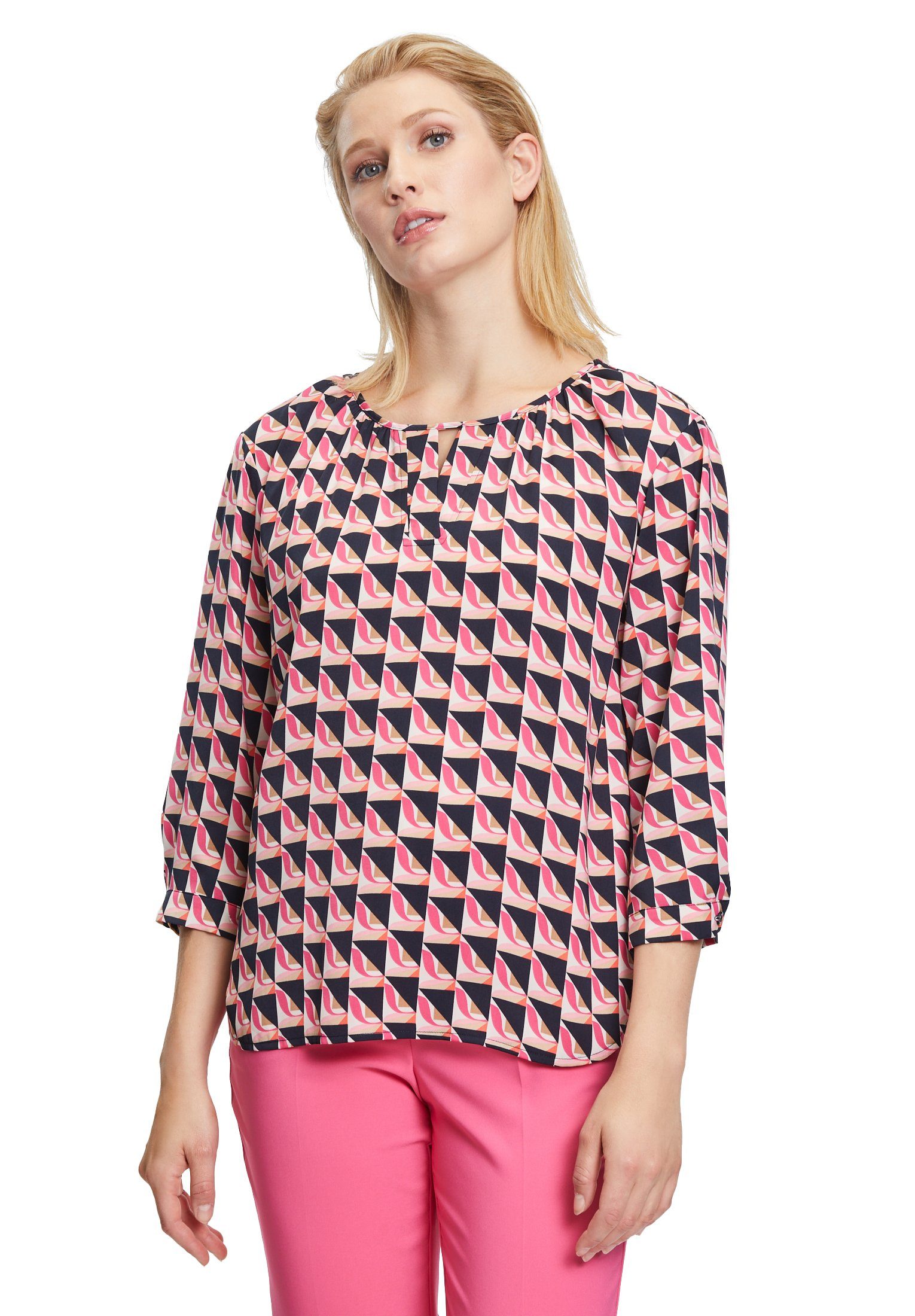 Betty Barclay Klassische Bluse Muster Rosa mit Muster