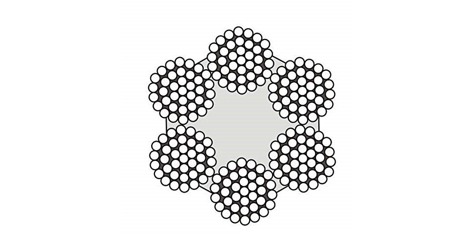 DQ-PP DQ-PP STAHLSEIL 40m, 10-20mm, 6x37, galvanisch verzinktes Drahtseil Seil, Windenseil, Forstseil, Spannseil