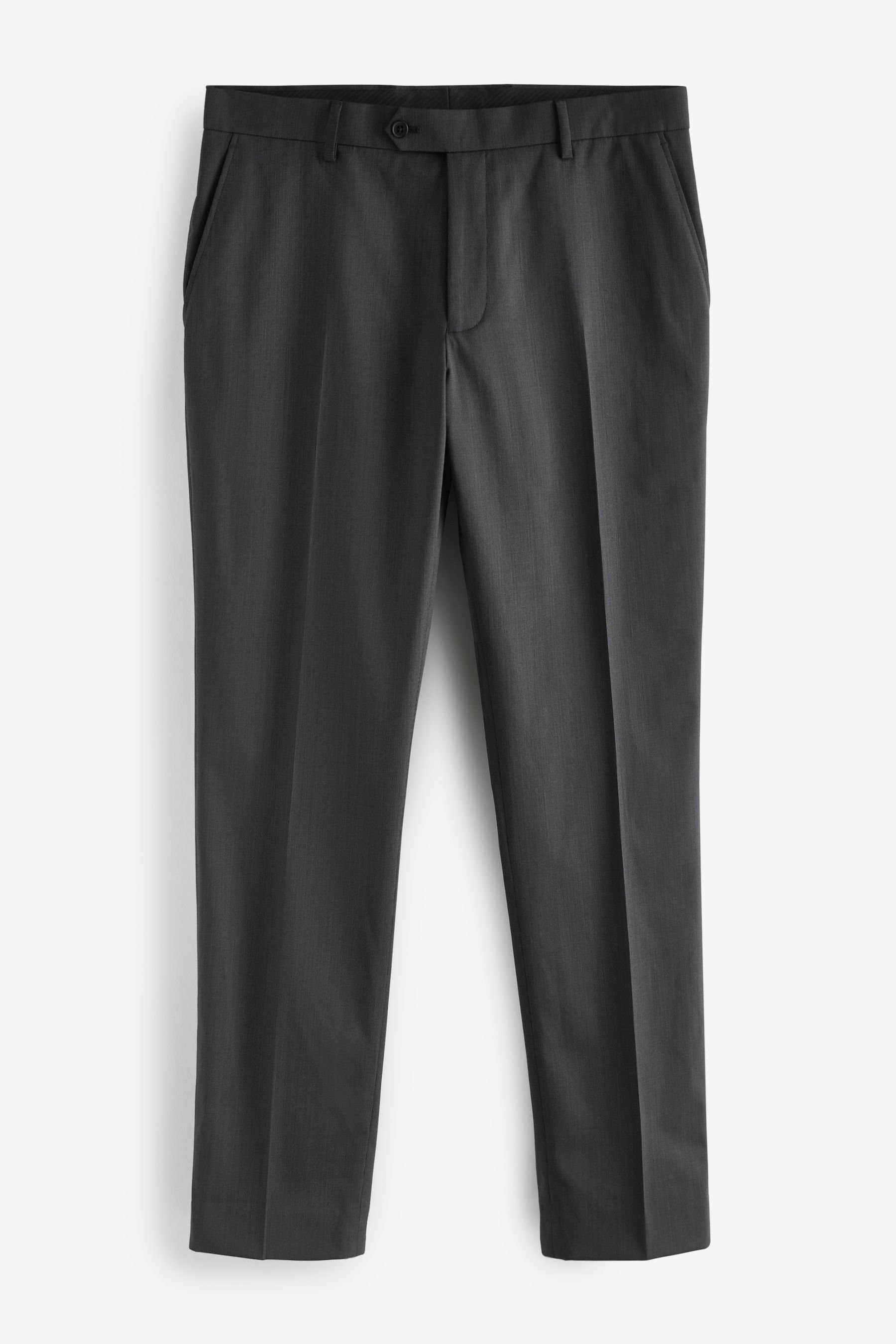 Next Anzughose Slim-Fit-Hose aus Wollgemisch (1-tlg) Charcoal Grey
