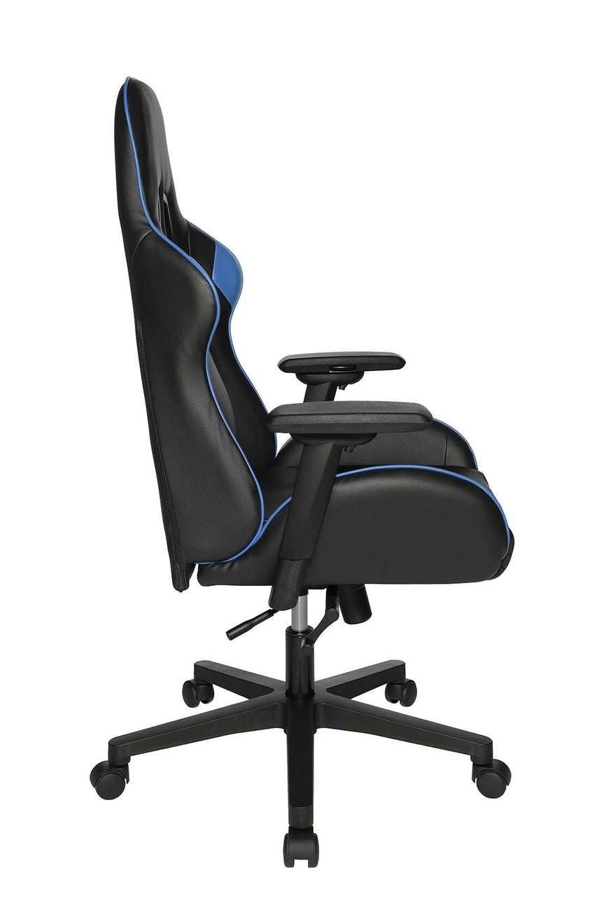 2 TOPSTAR Gaming SPEED Top Blau, Drehstuhl CHAIR Chair Kunstleder Schwarz Gaming-Stuhl Star