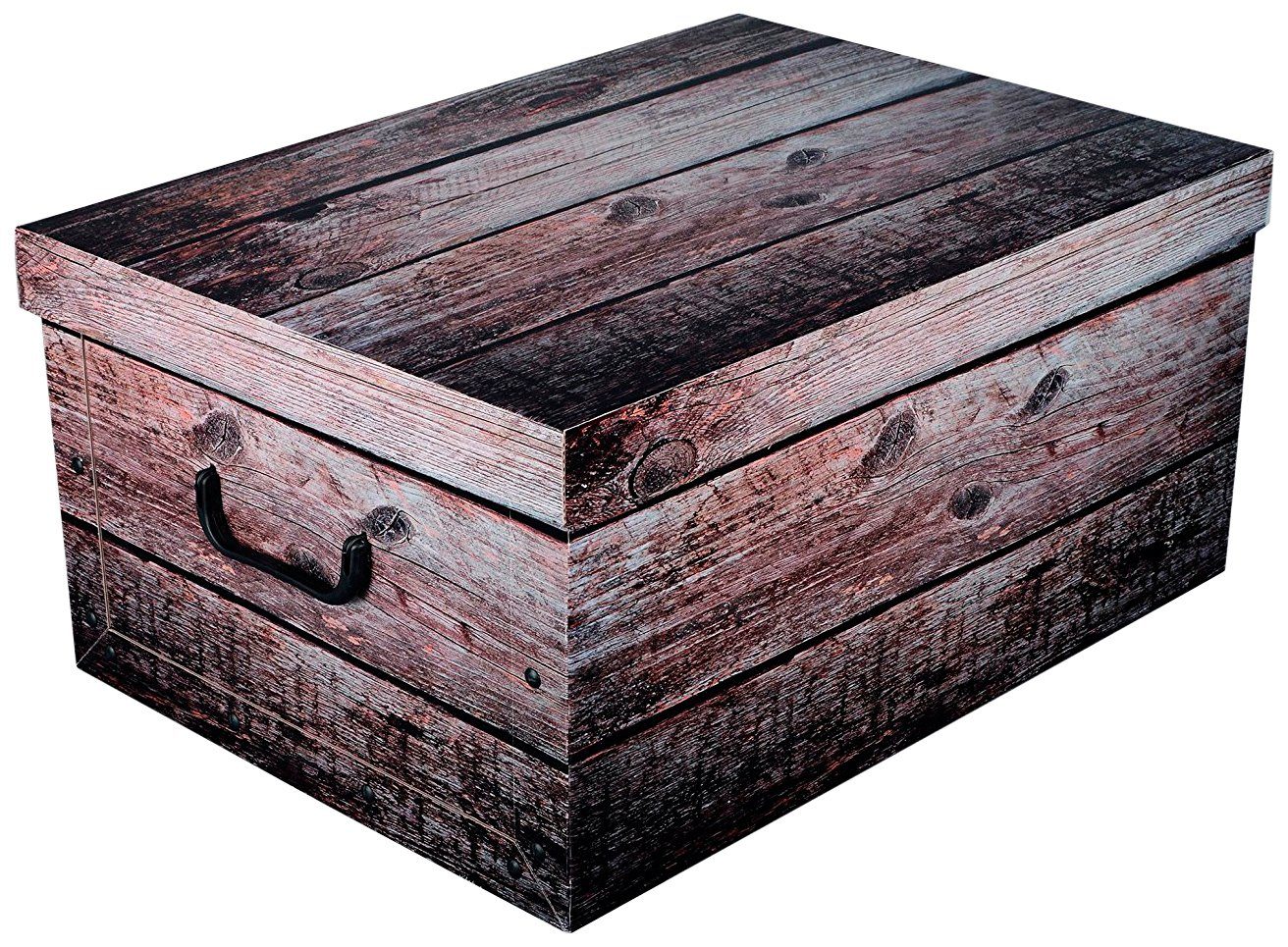 KREHER Aufbewahrungsbox »Shabby Wood«, Deko Karton für die Aufbewahrung