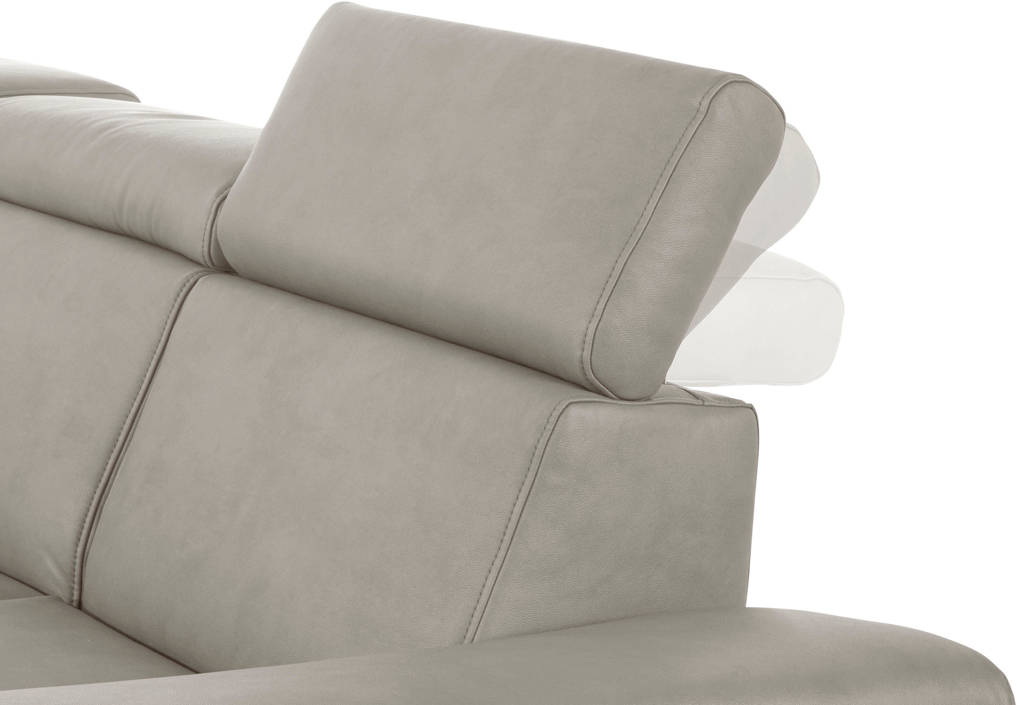 Places of Style Ecksofa Trapino Rückenverstellung, Luxus-Microfaser in wahlweise mit Lederoptik Luxus